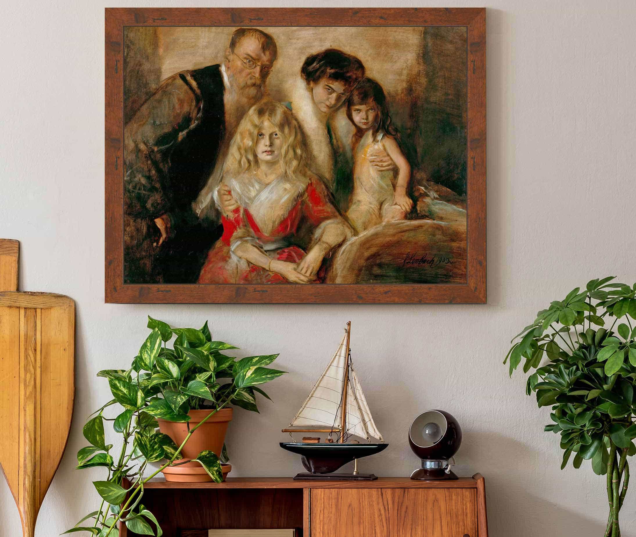 Franz Von Lenbach With His Wife And Daughters by Franz Von Lenbach - Image 3