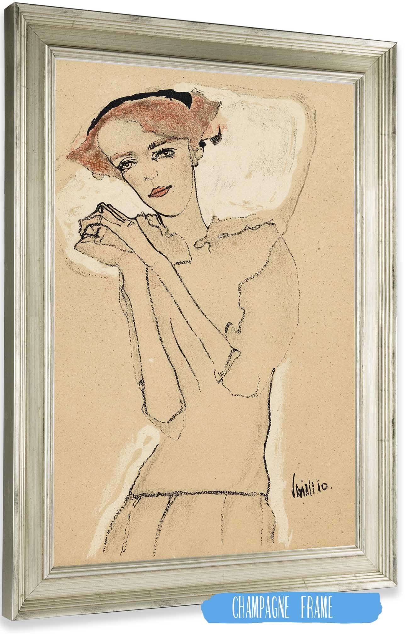 Frauenbildnis Iii by Egon Schiele
