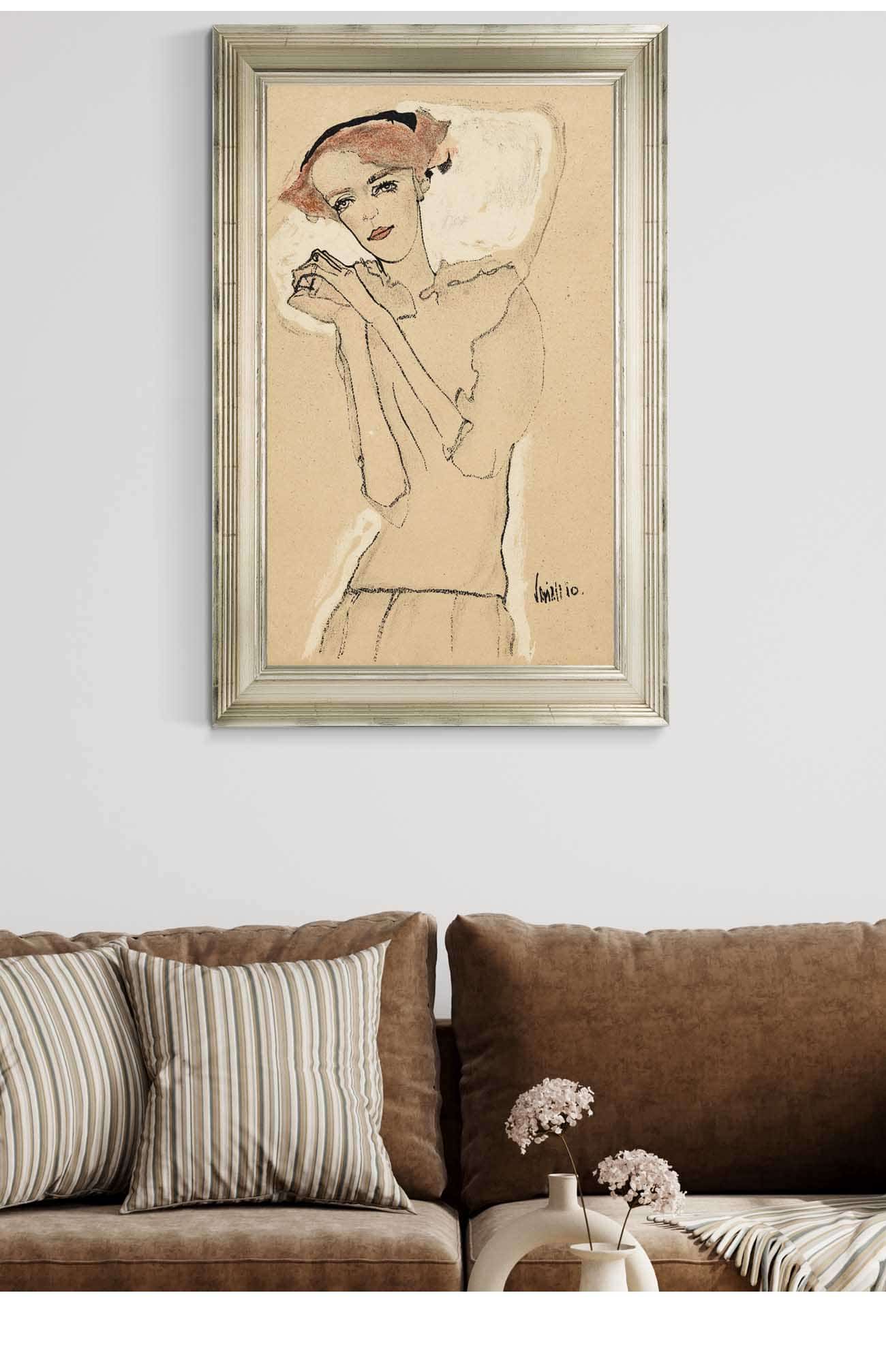 Frauenbildnis Iii by Egon Schiele - Image 5