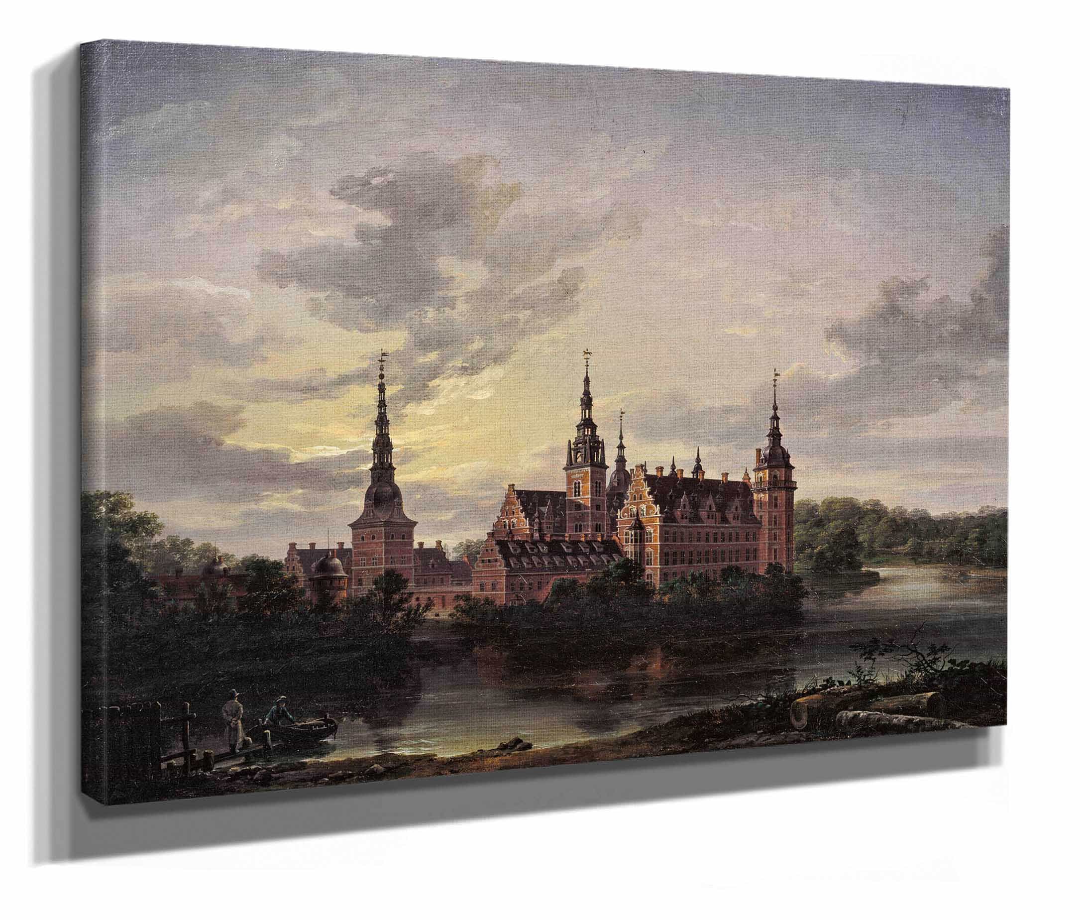 Frederiksborg Castle By Moonlight by Johan Christian Dahl - Image 3