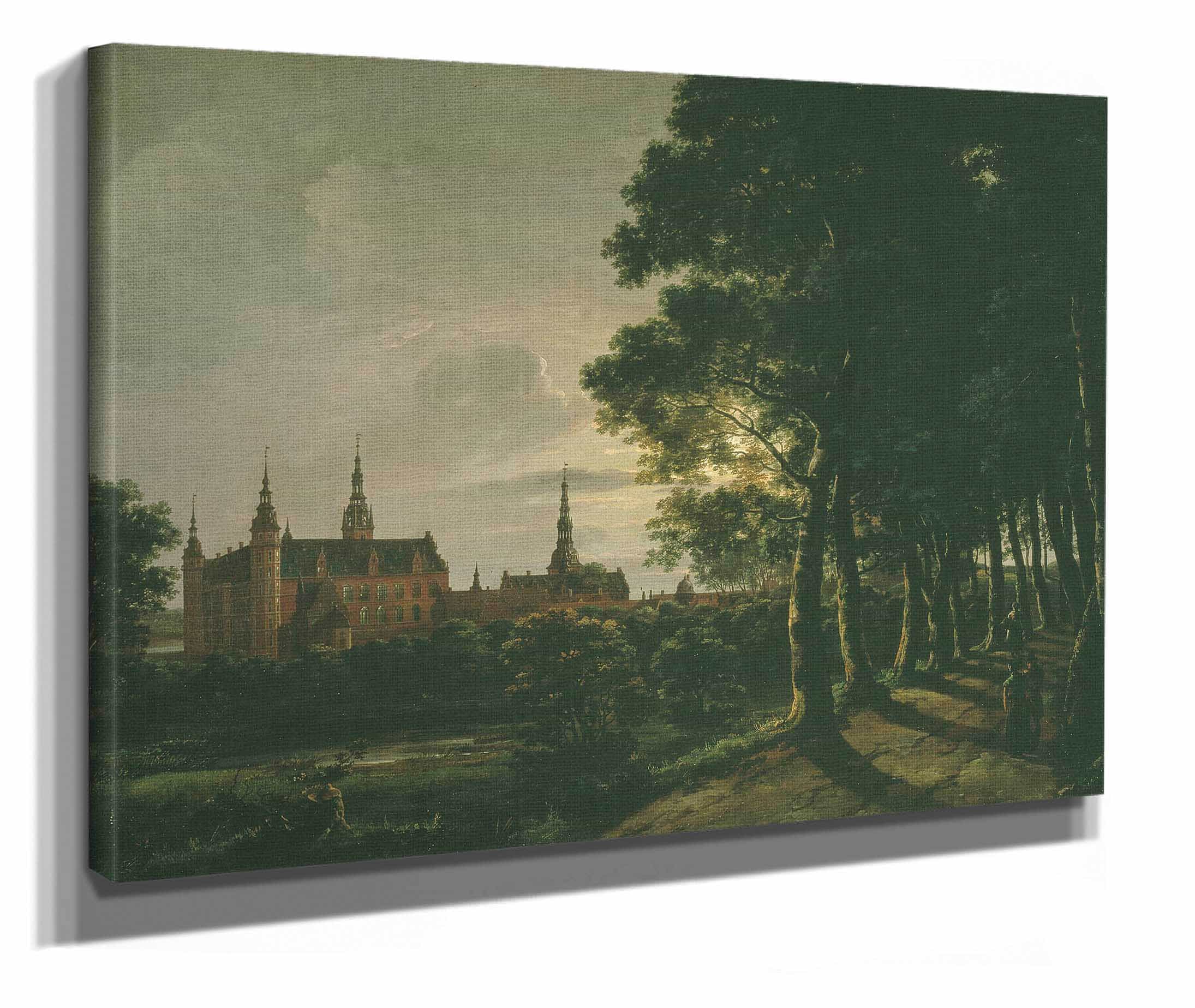 Frederiksborg Castle By Moonlight by Johan Christian Dahl - Image 4