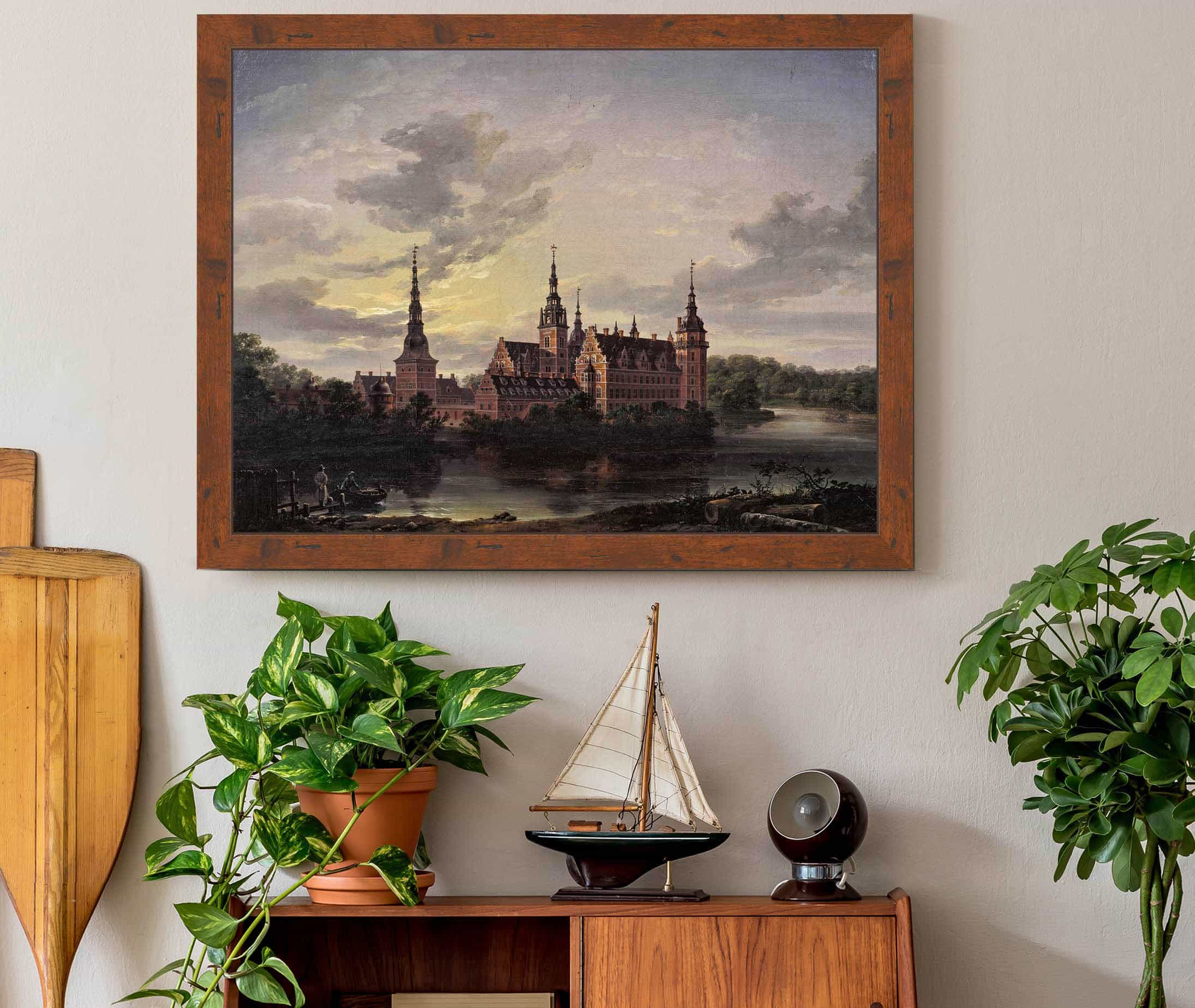 Frederiksborg Castle By Moonlight by Johan Christian Dahl - Image 5