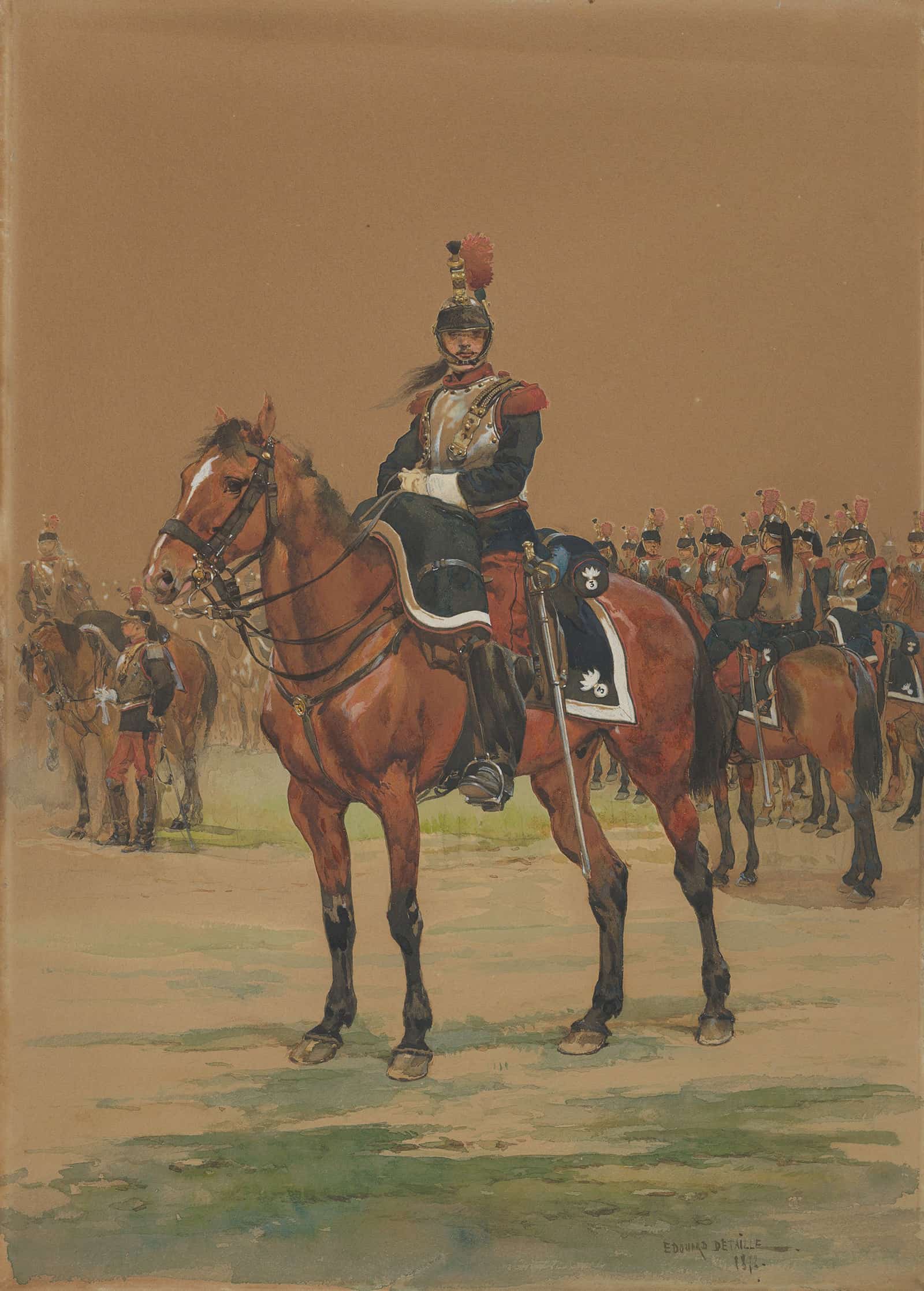 French Cuirassier by Jean Baptiste Edouard Detaille - Image 2