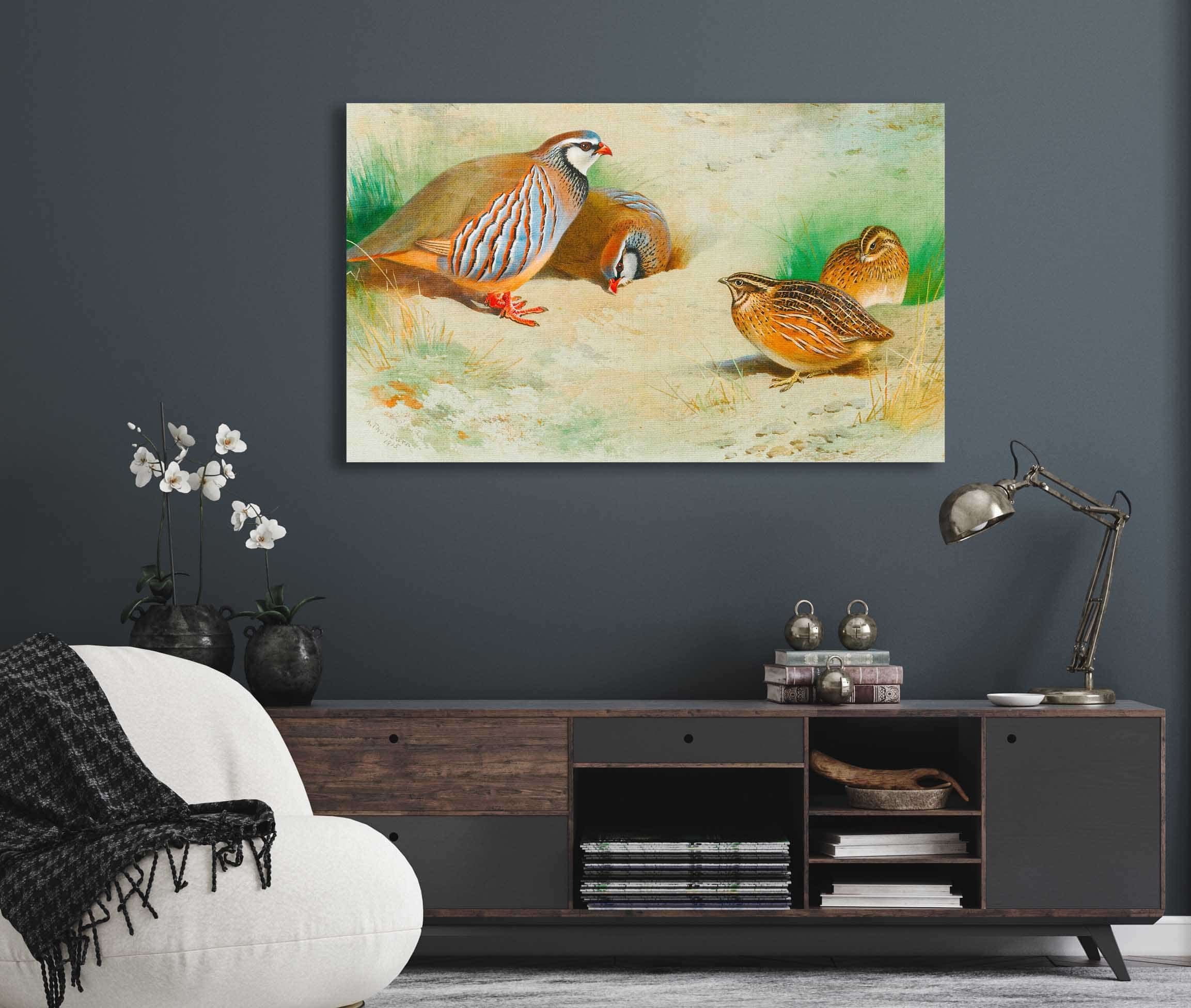 French Partridge And Chicks by Archibald Thorburn - Image 5