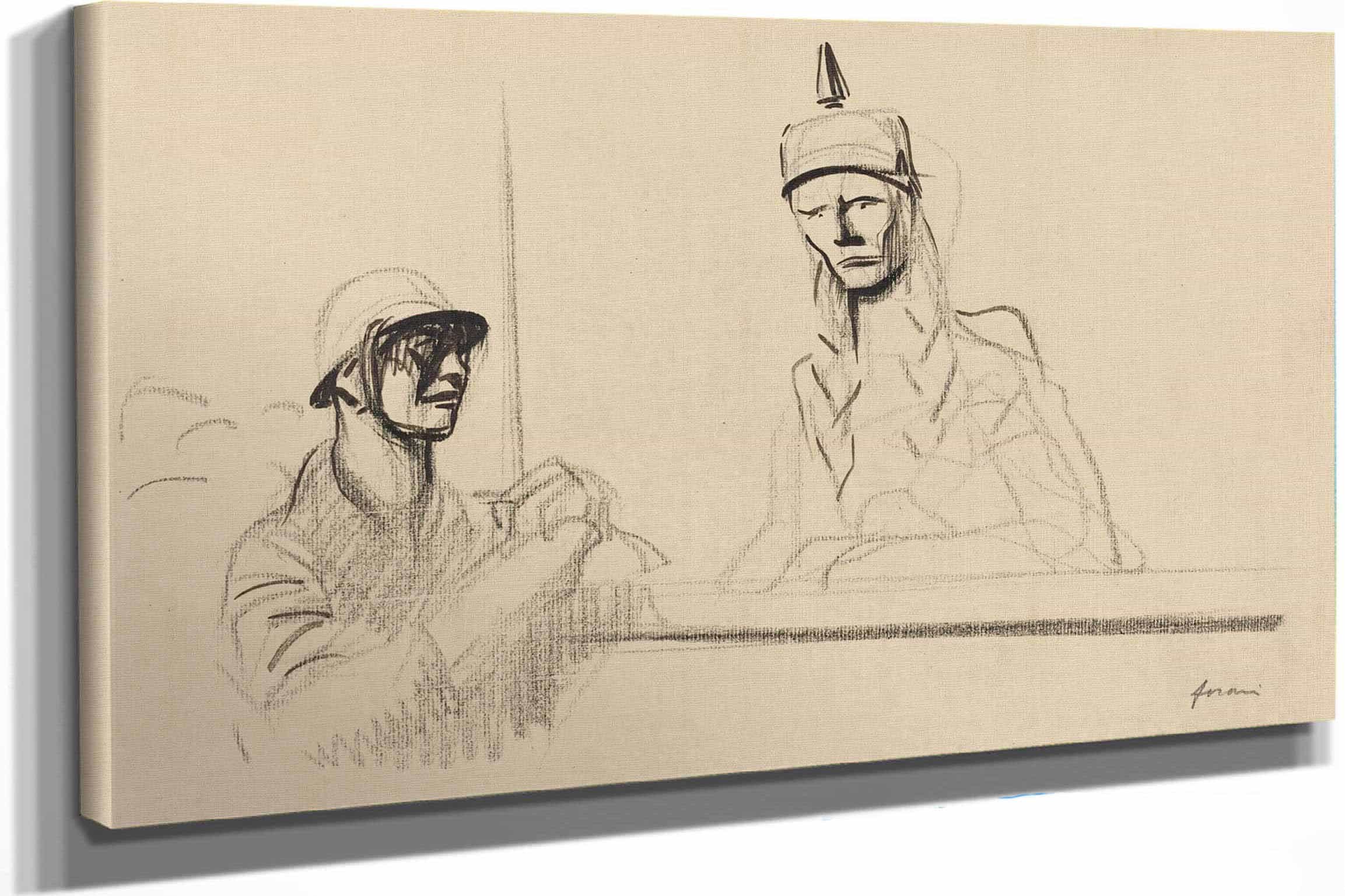 French Soldier Addressing Germania by Jean Louis Forain