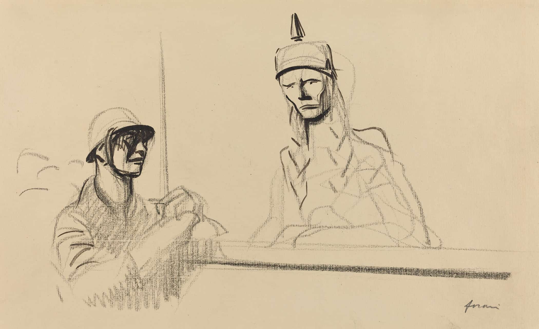 French Soldier Addressing Germania by Jean Louis Forain - Image 2