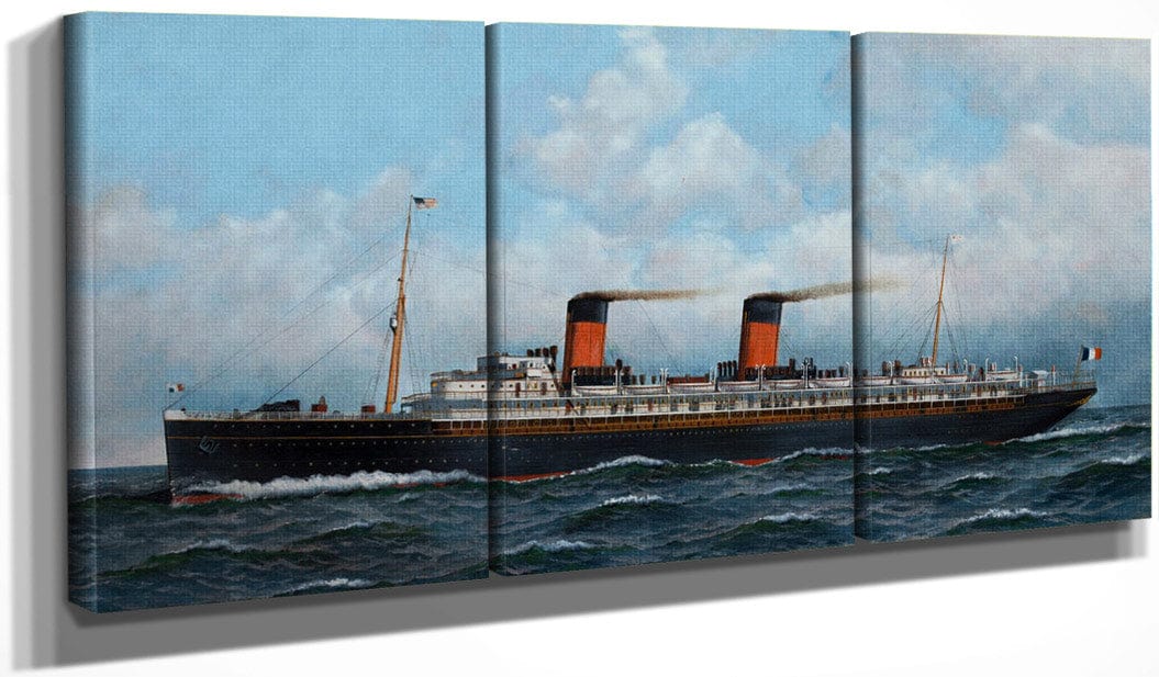 French Steamer La Provence 1911 By Antonio Jacobsen