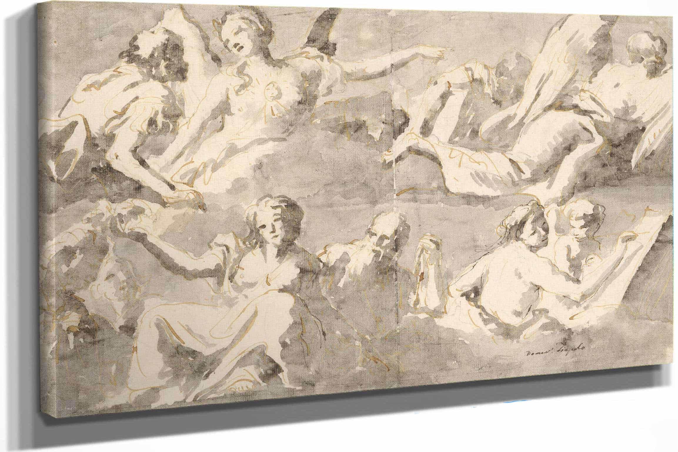 Frieze Of Allegorical Figures After by Giovanni Domenico Tiepolo