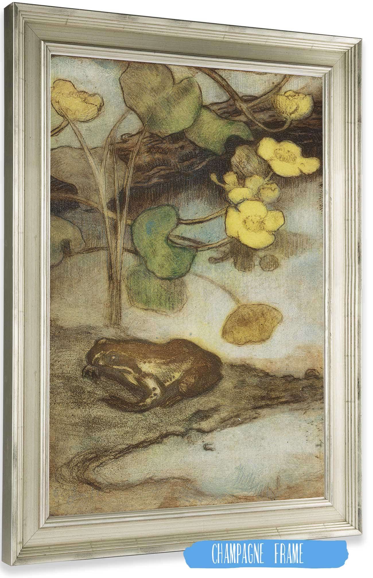 Frog With Marsh Marigold  by Eero Jarnefelt