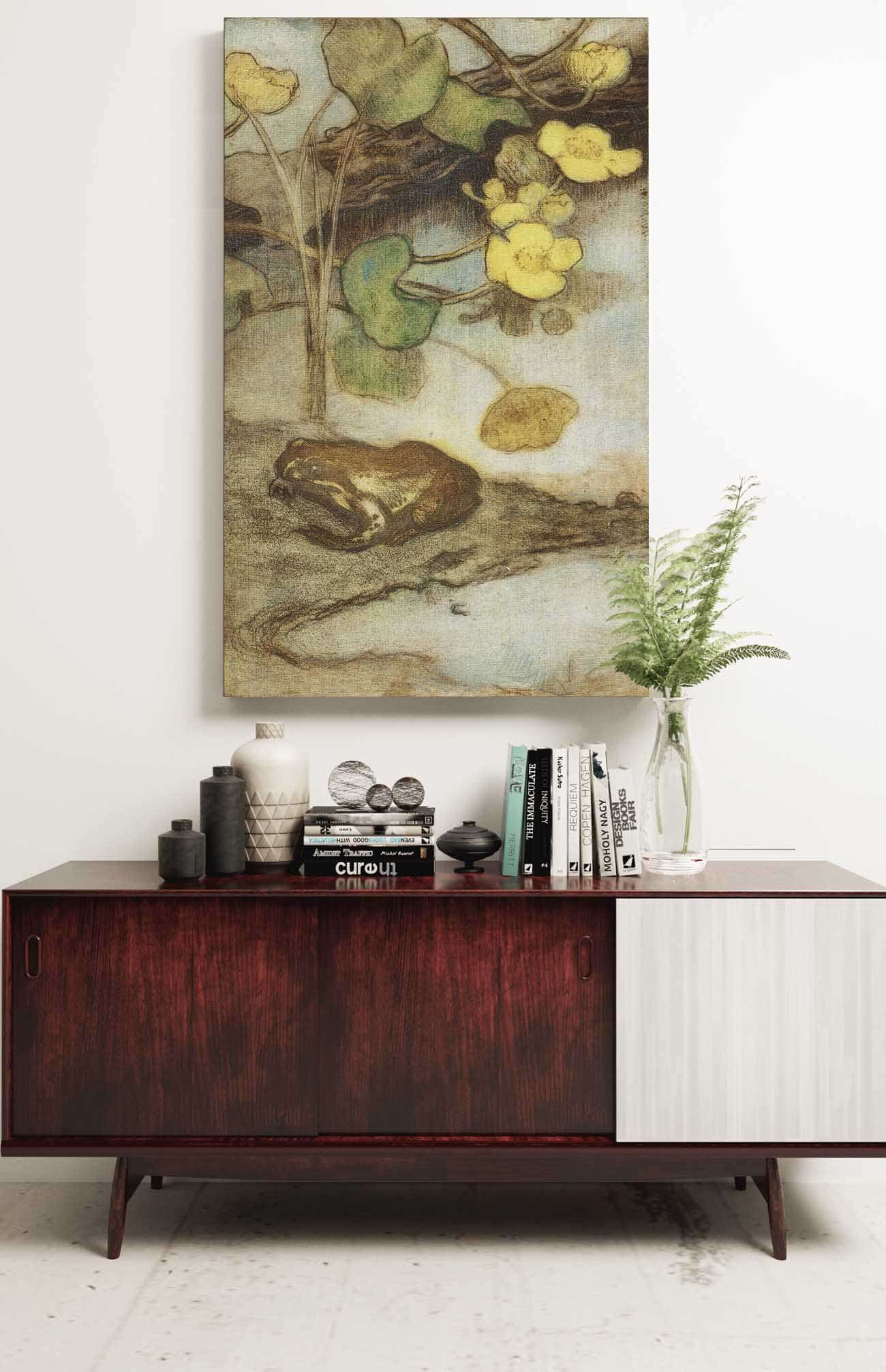 Frog With Marsh Marigold  by Eero Jarnefelt - Image 2