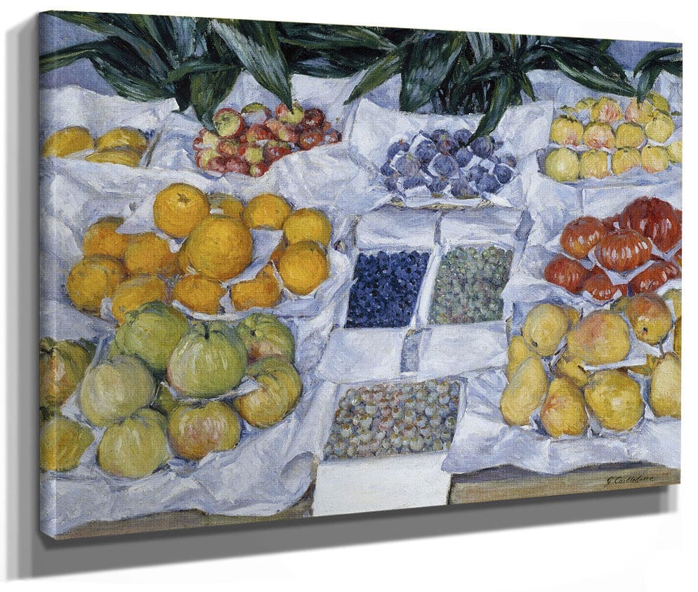 Fruit Displayed On A Stand By Gustave Caillebotte
