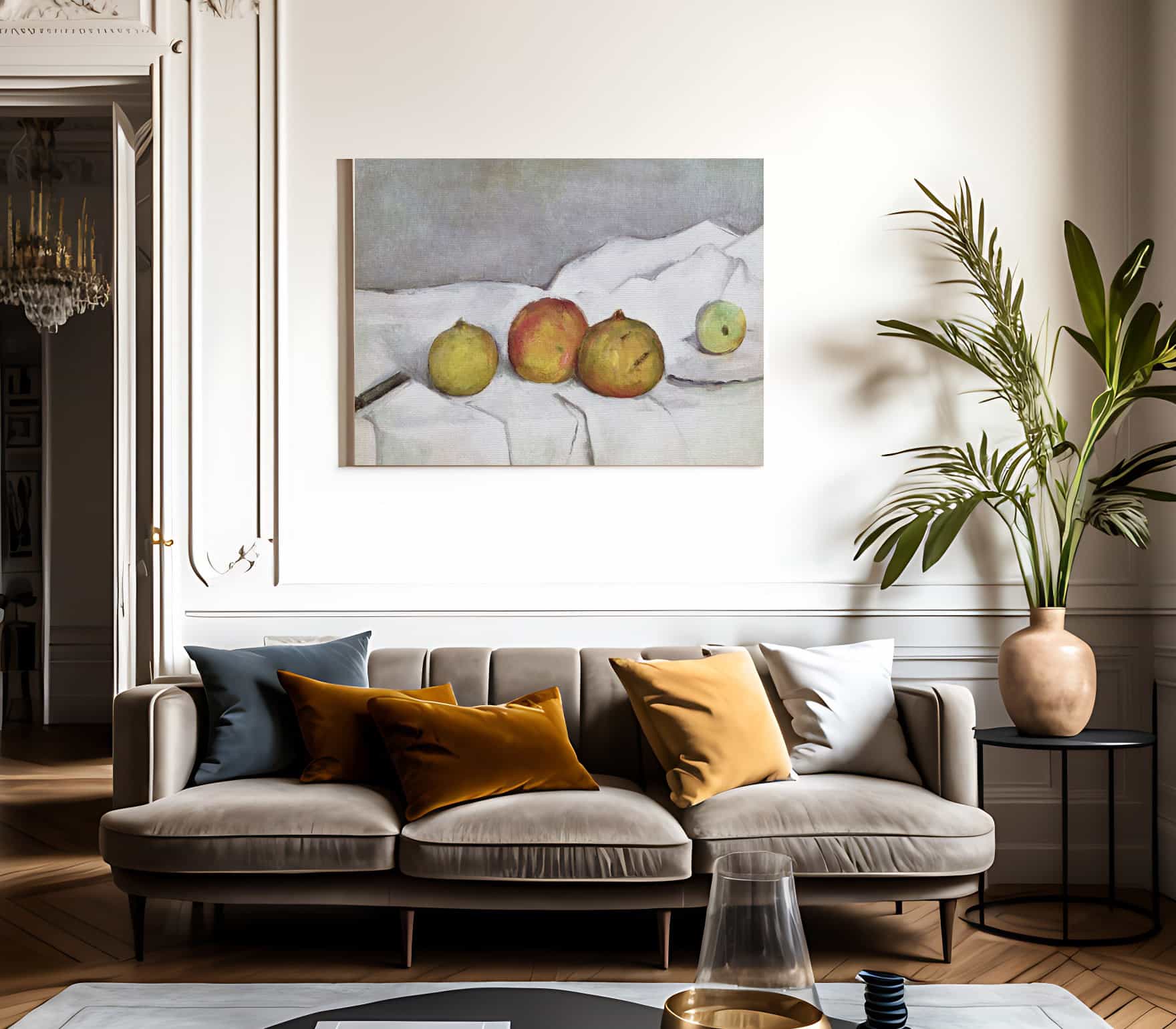 Fruit On A Cloth By Paul Cezanne - Image 3