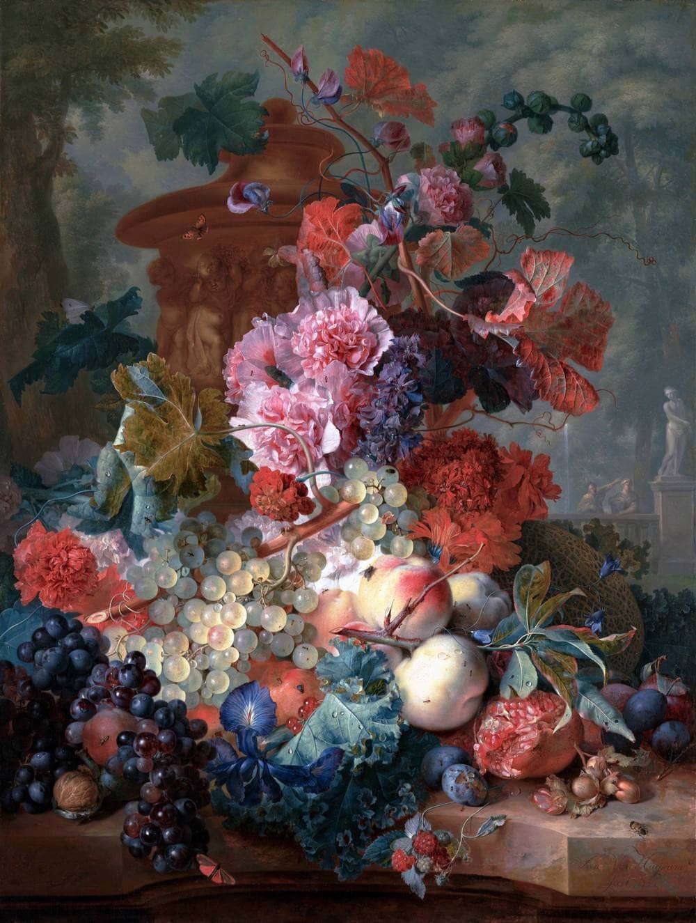 Fruit Piece Painting Jan Van Huysum Canvas Art - Image 5
