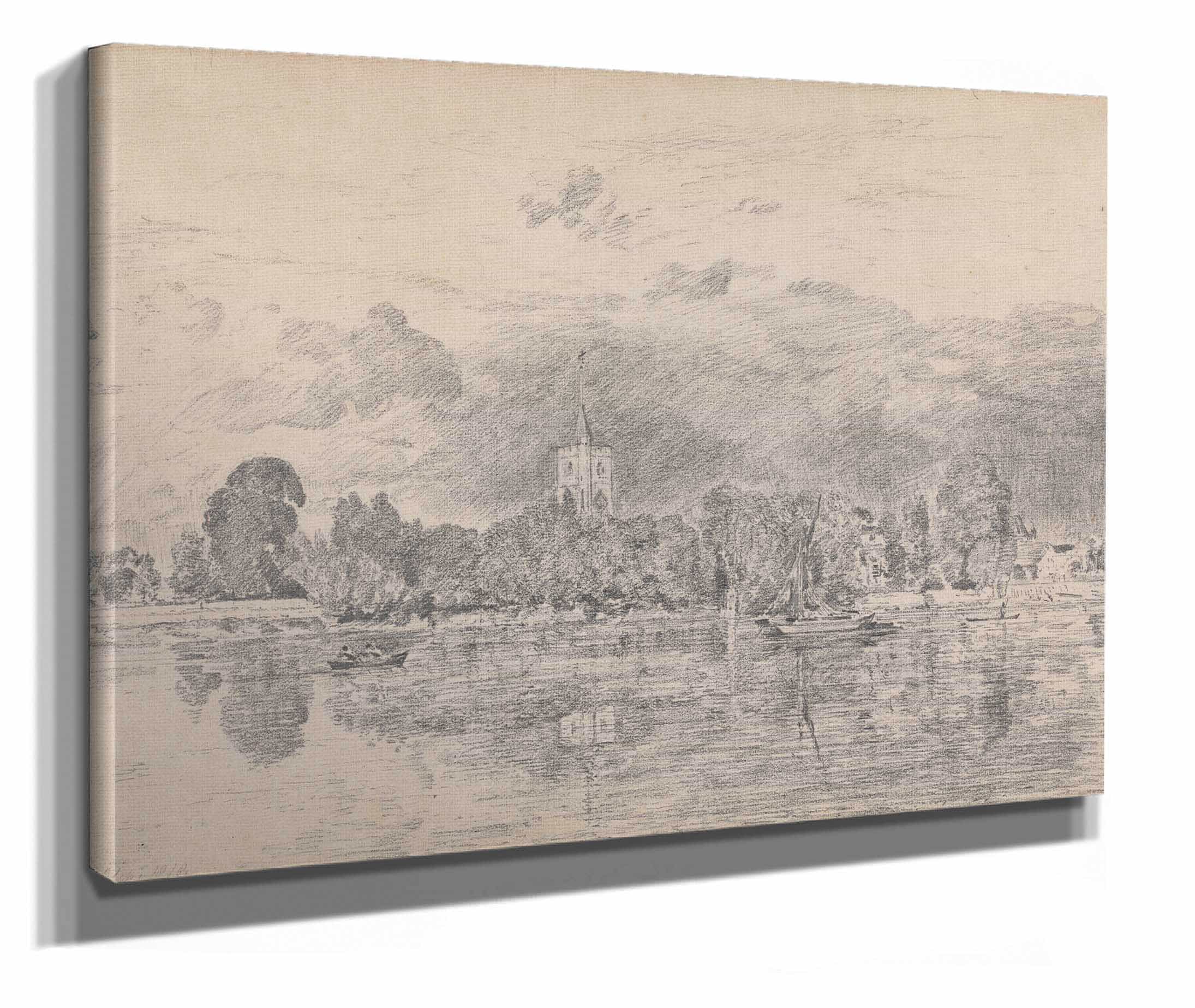 Fulham Church From Across The River by John Constable - Image 2