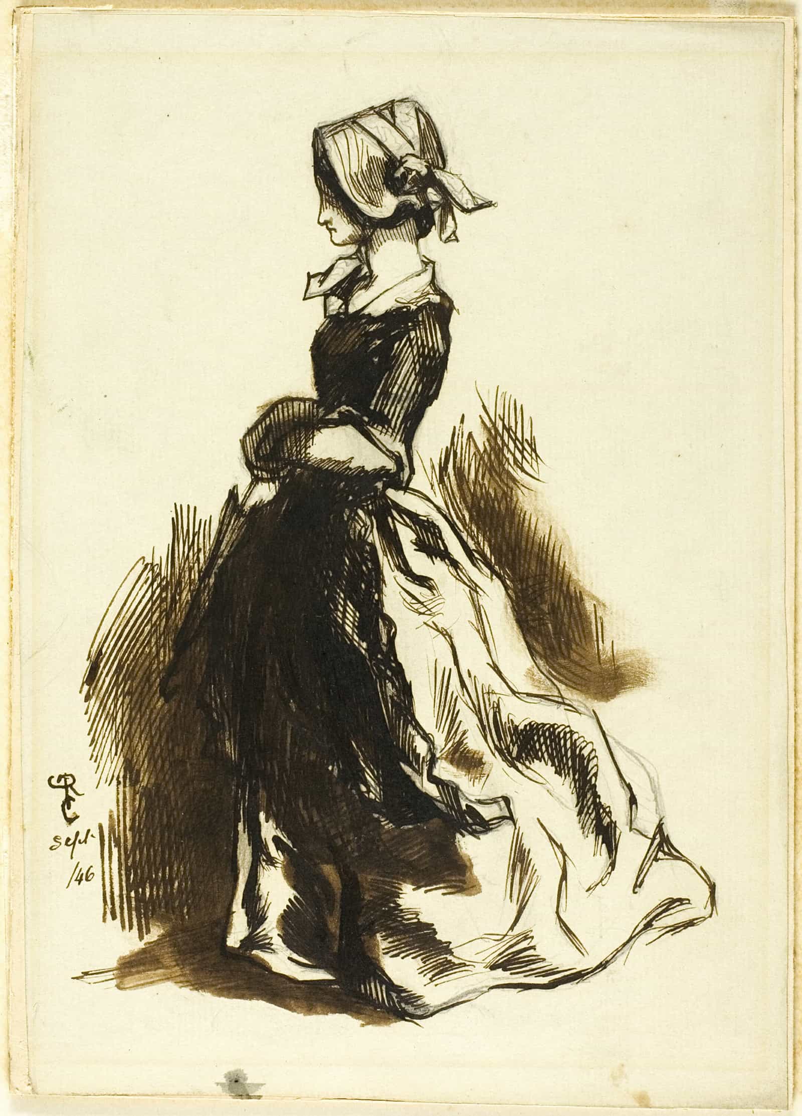 Full Length Portrait Of A Woman by Dante Gabriel Rossetti