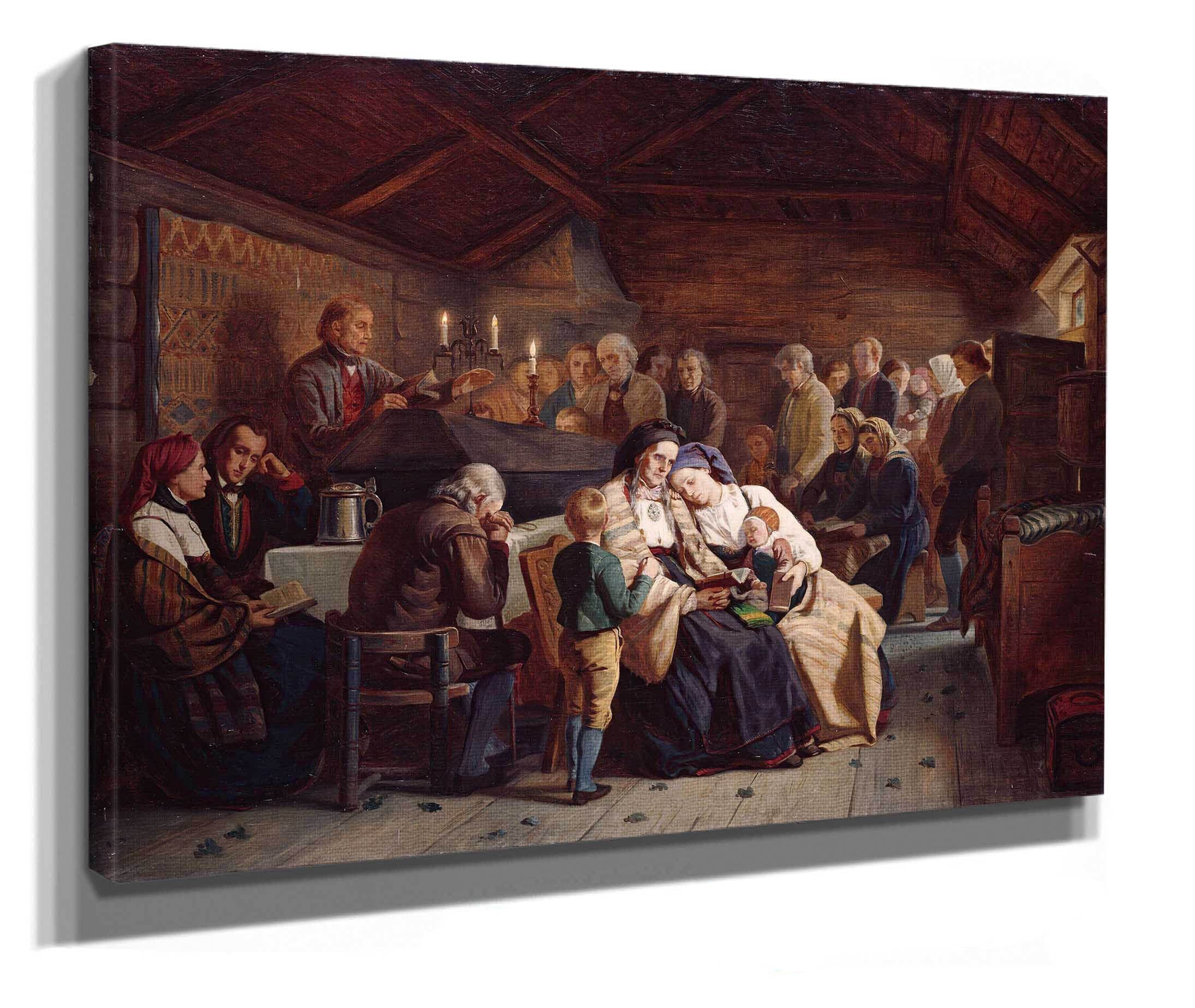 Funeral Feast by Adolph Tidemand - Image 2