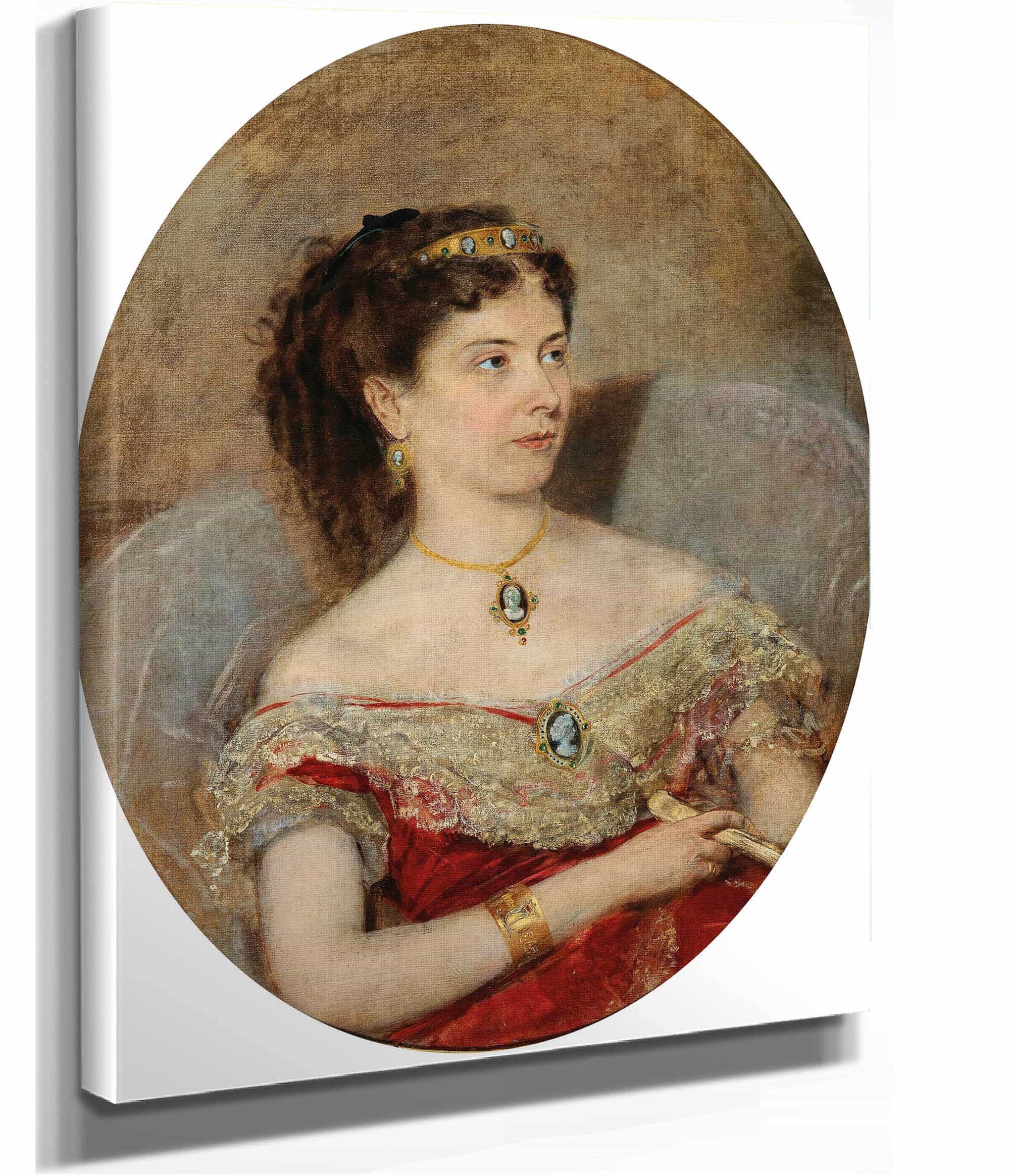 Furstin Maria Von Stackelberg by Anton Romako - Image 2