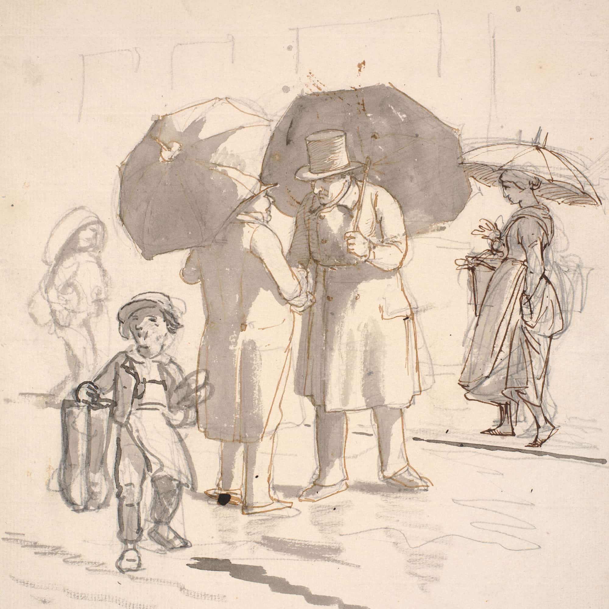 Gadescene I Regnvejr by Wilhelm Marstrand - Image 4