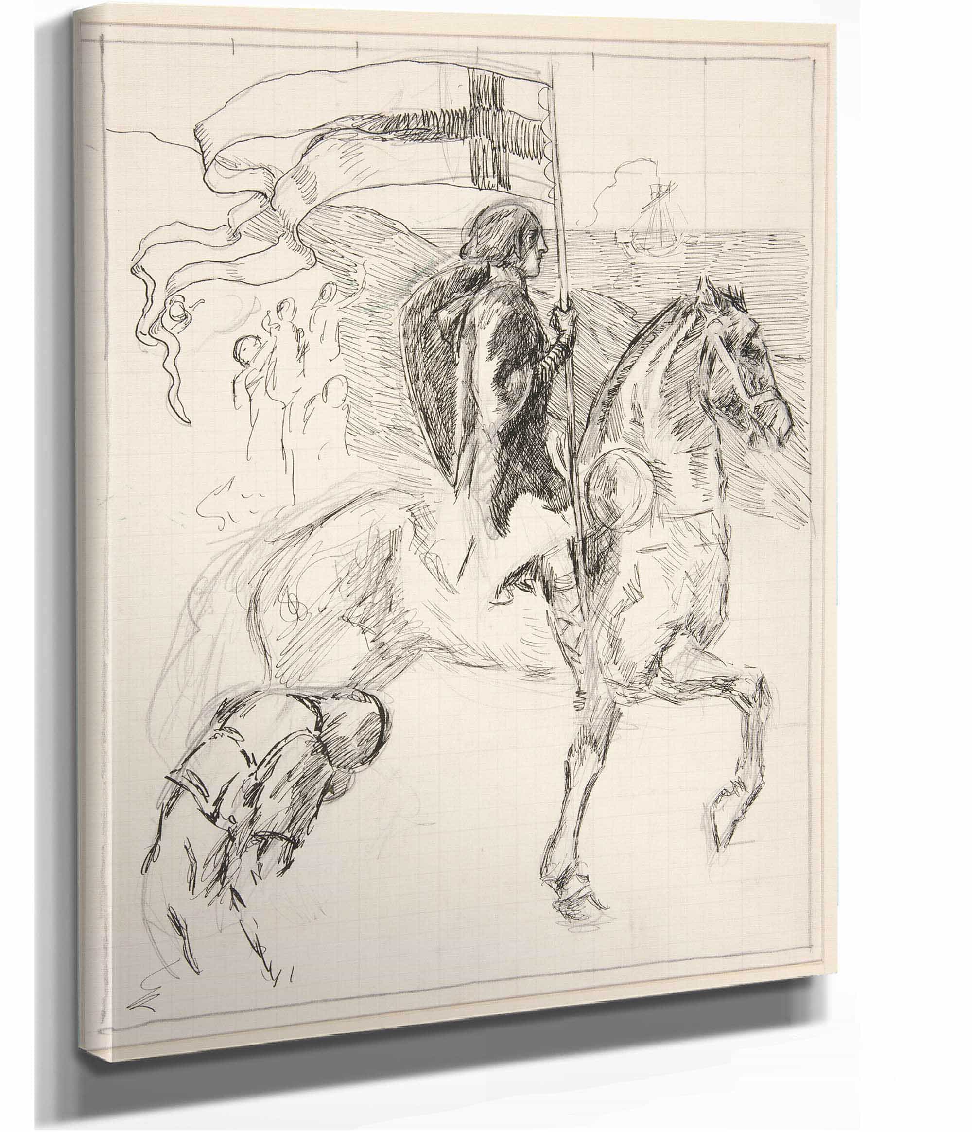 Galahad Departs Study For The Quest Of The Holy Grail by Edwin Austin Abbey - Image 4