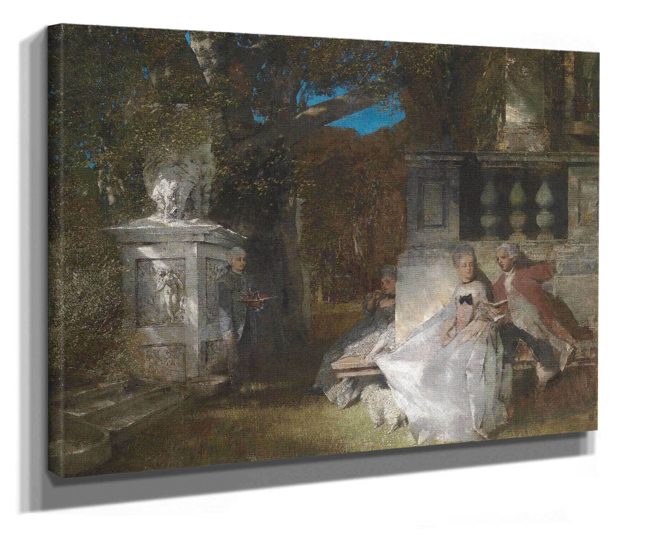 Galante Szene Im Park by Albert Von Keller - Image 2