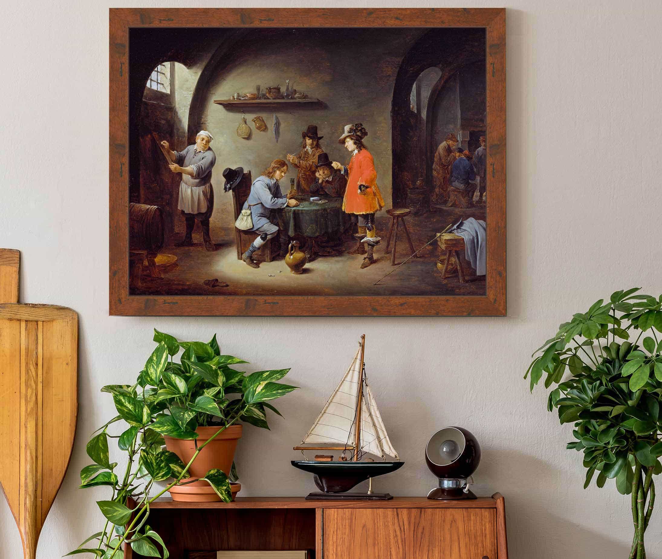 Gambling Scene At An Inn Late S by David Teniers The Younger - Image 3