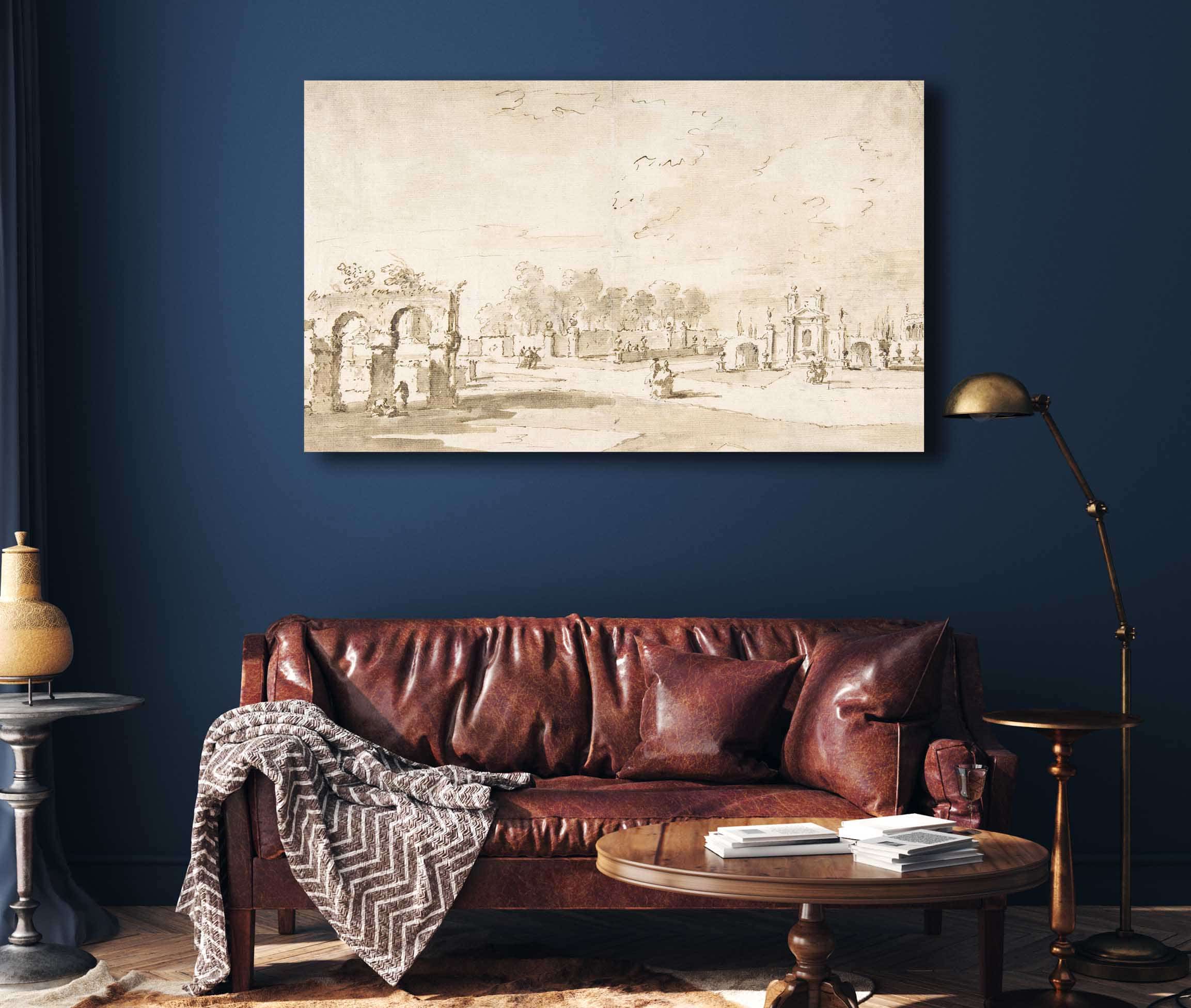 Gardens Of The Villa Correr Near Stra by Francesco Guardi - Image 4