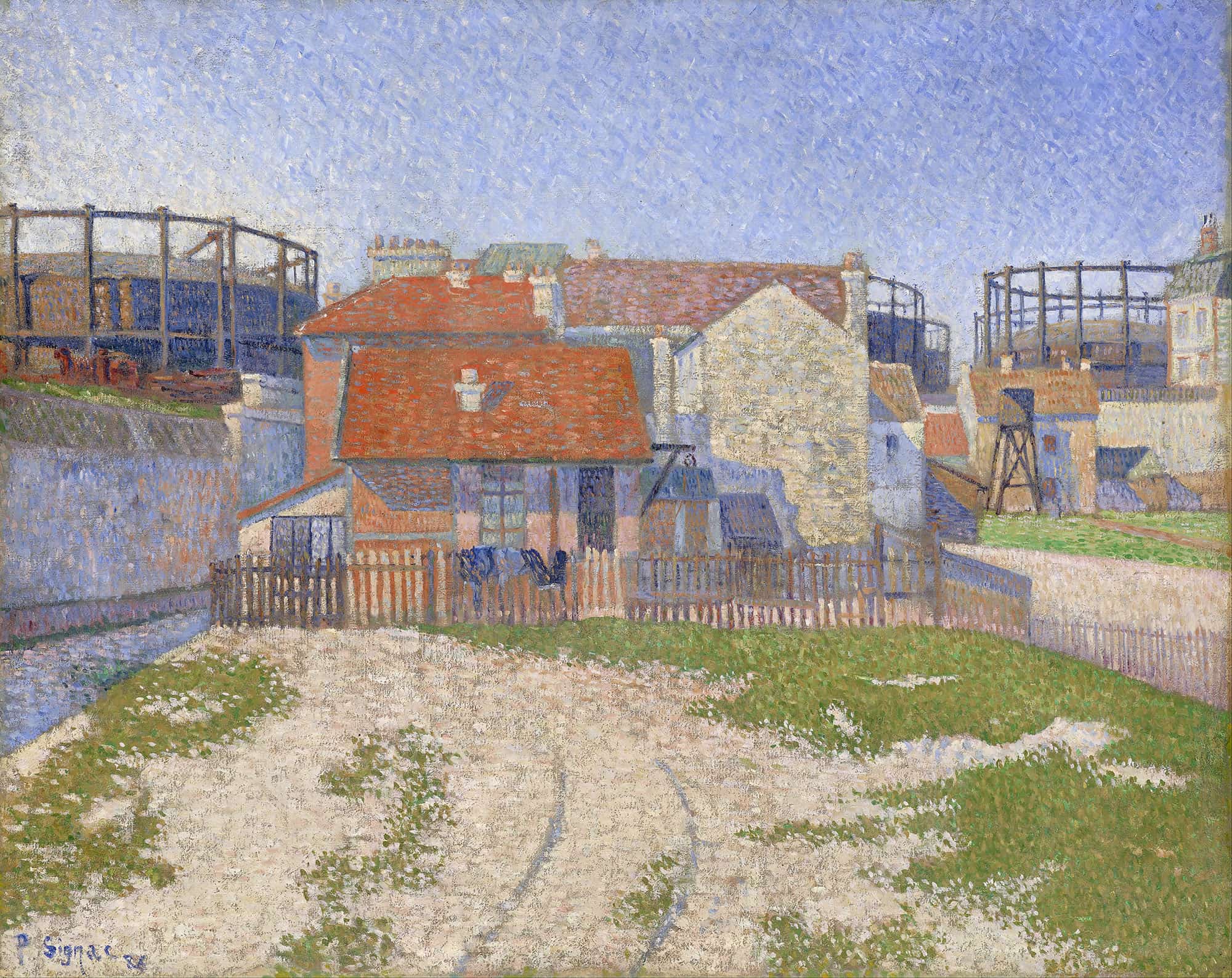 Gasometers At Clichy by Paul Signac