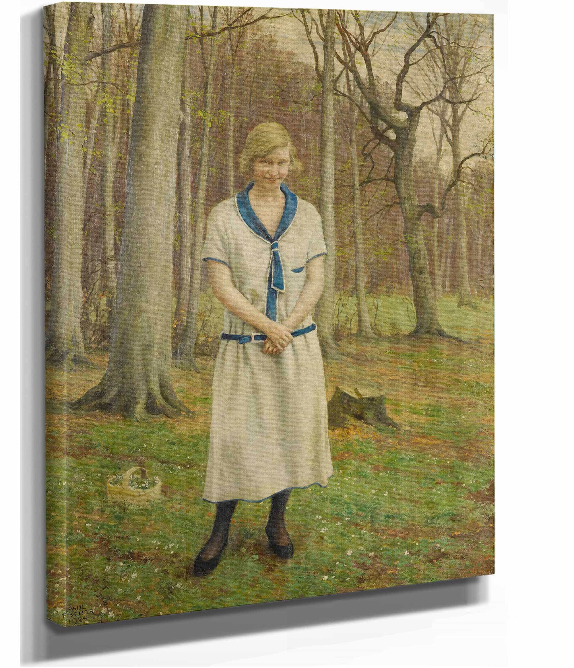 Gathering Daisies by Paul Fischer - Image 2