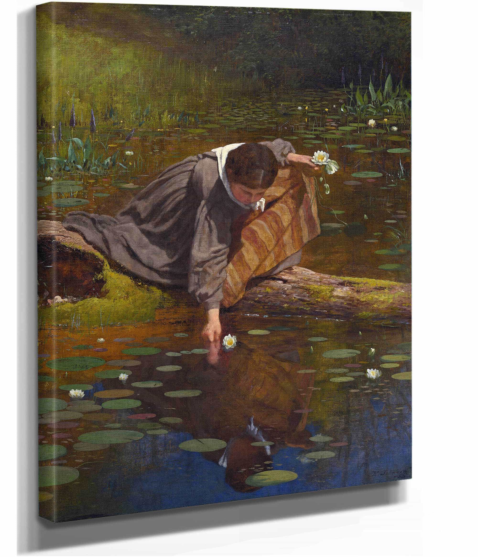 Gathering Lilies by Eastman Johnson - Image 2