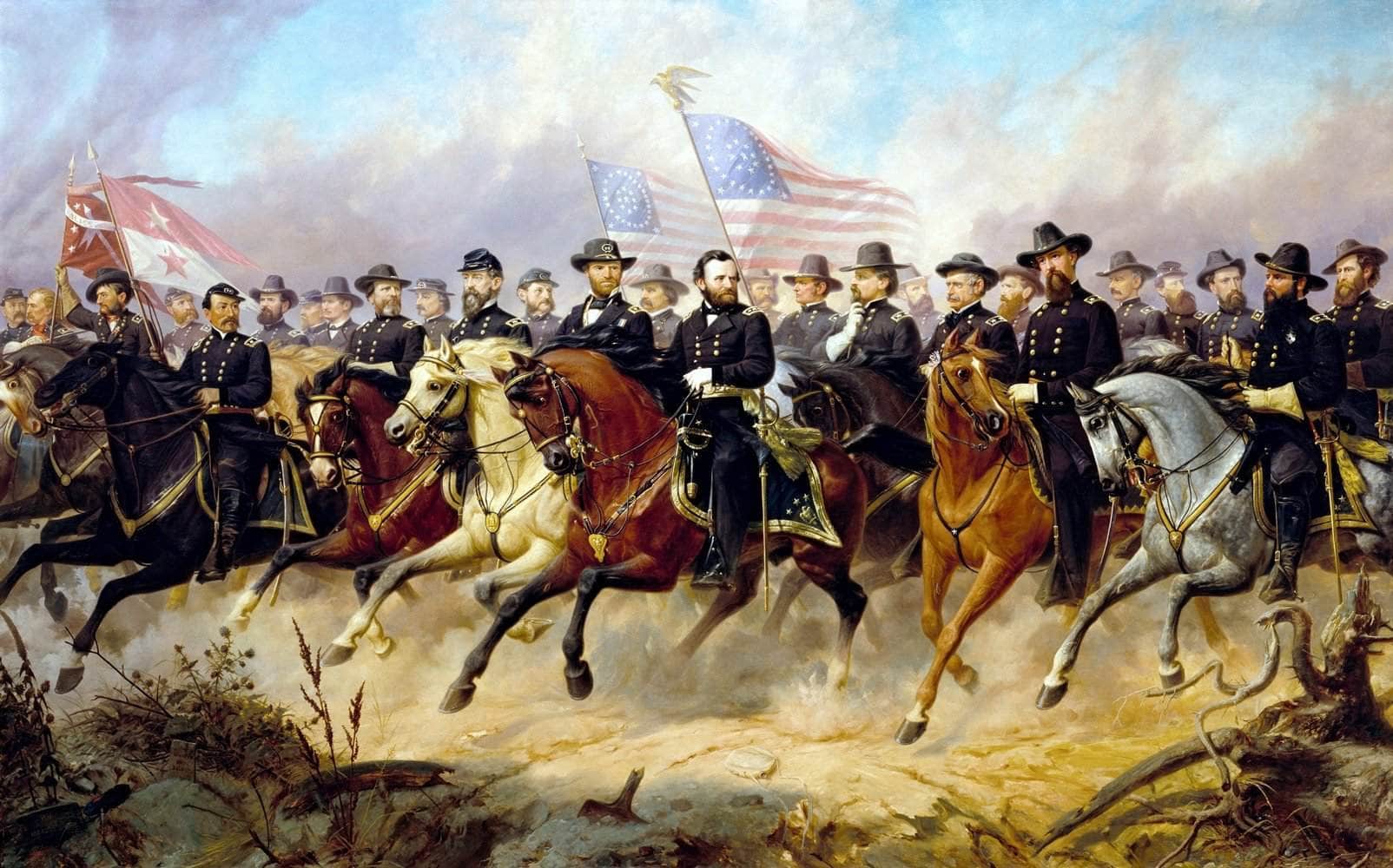 General Grant And His Generals Painting Ole Peter Hansen Balling Canvas Art - Image 5