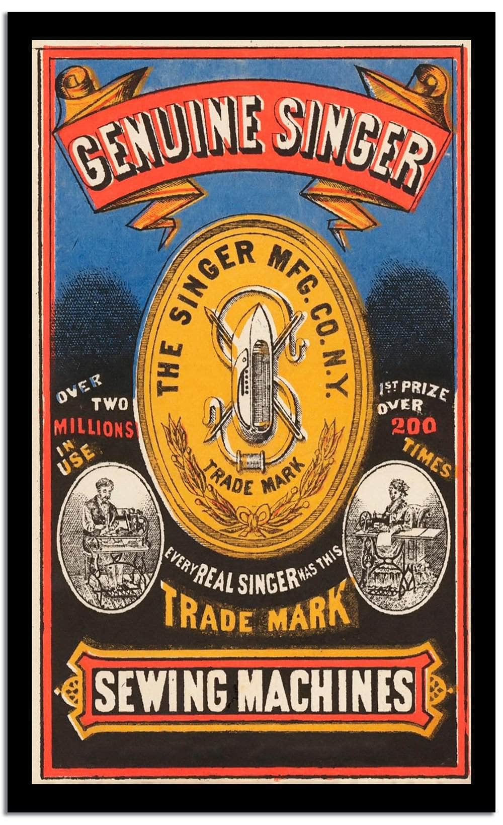 Genuine Singer Vintage Poster - Image 2