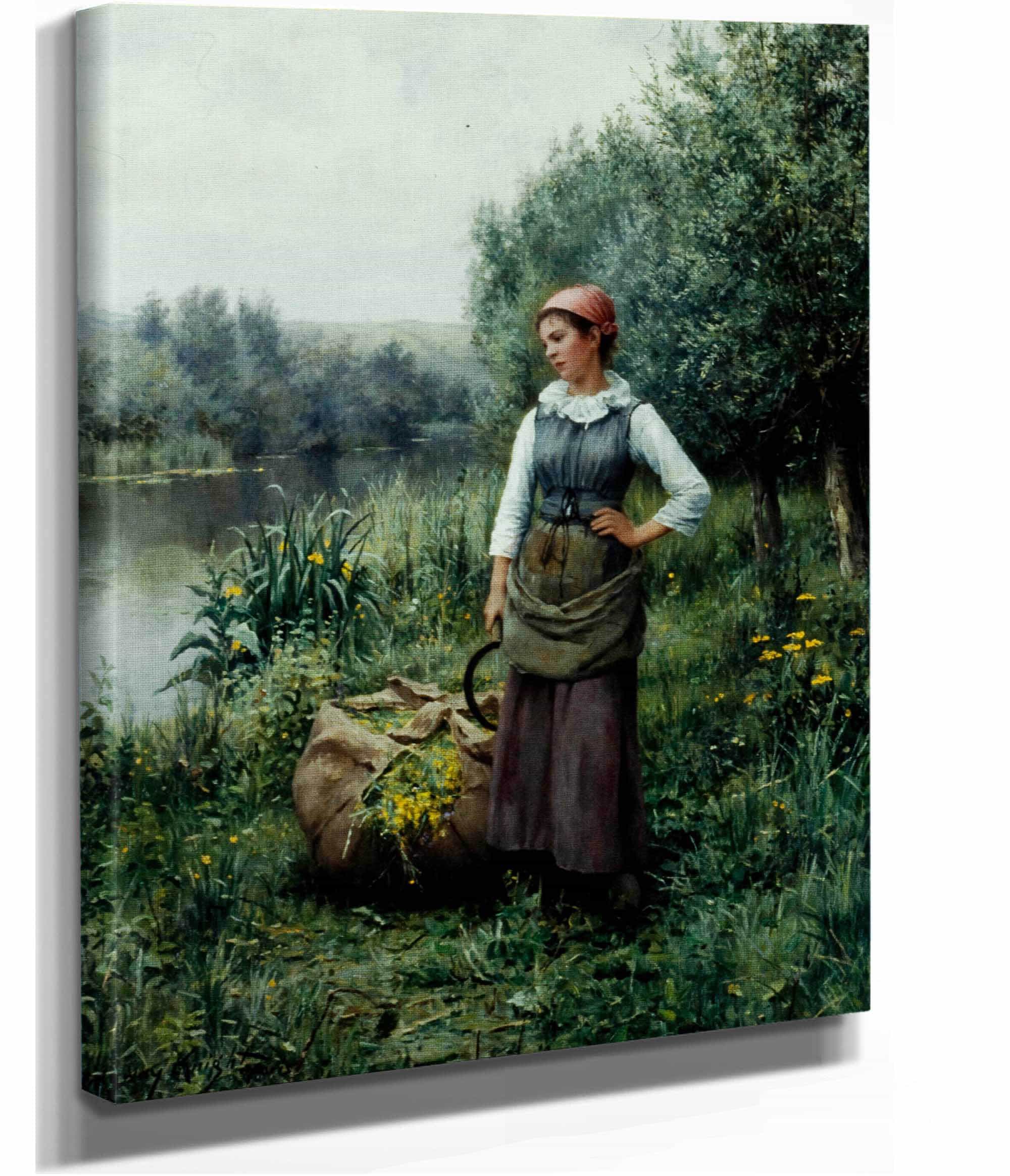 Girl By A Stream Flanders by Daniel Ridgway Knight - Image 2