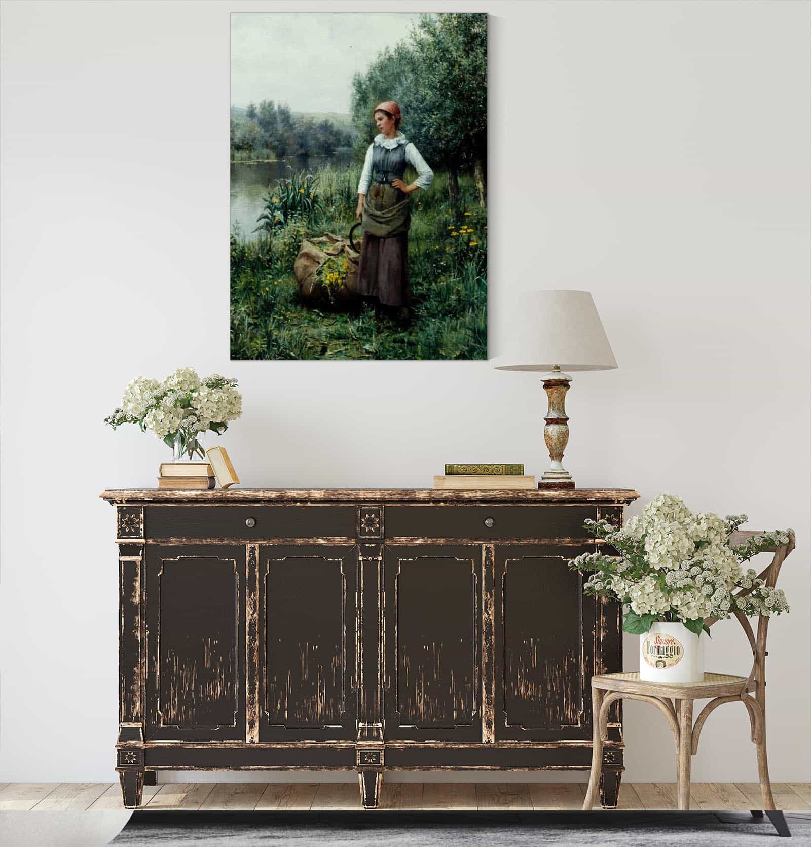 Girl By A Stream Flanders by Daniel Ridgway Knight - Image 4