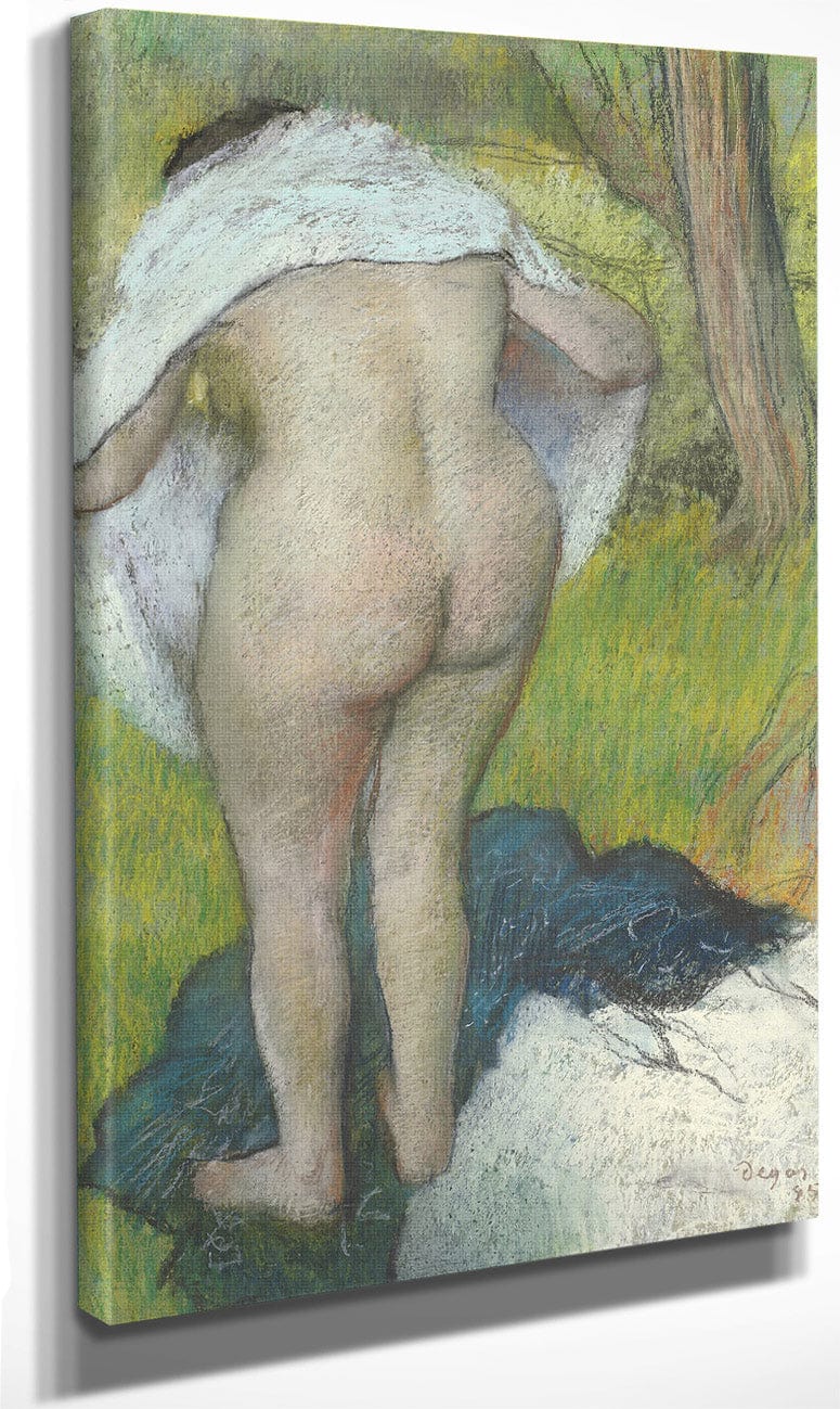 Girl Drying Herself By Edgar Degas