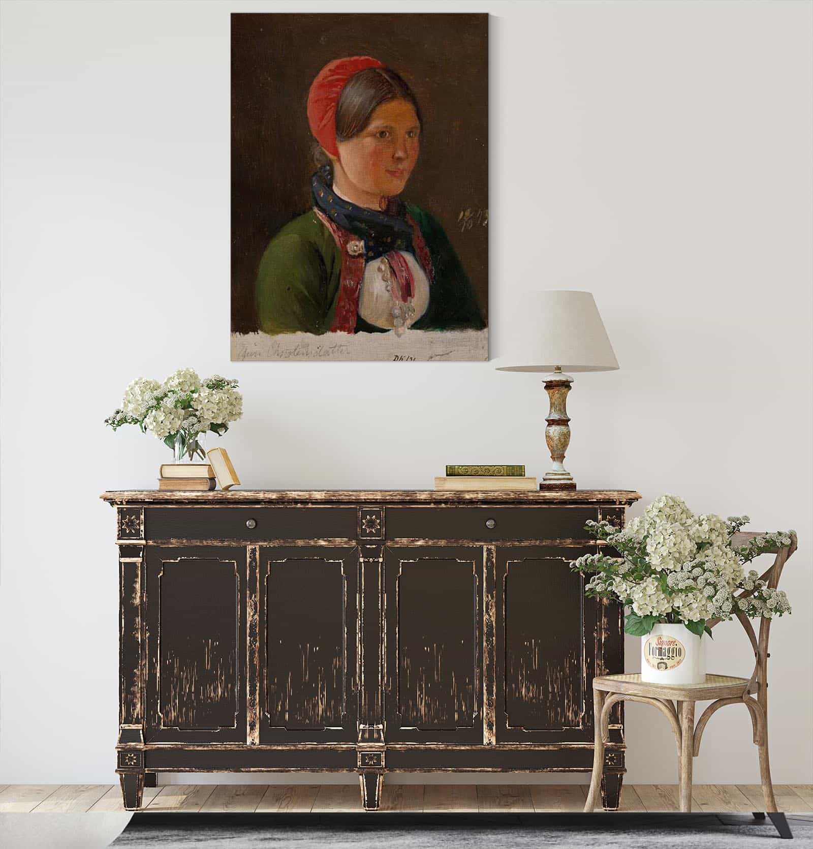 Girl From Hallingdal by Adolph Tidemand - Image 4
