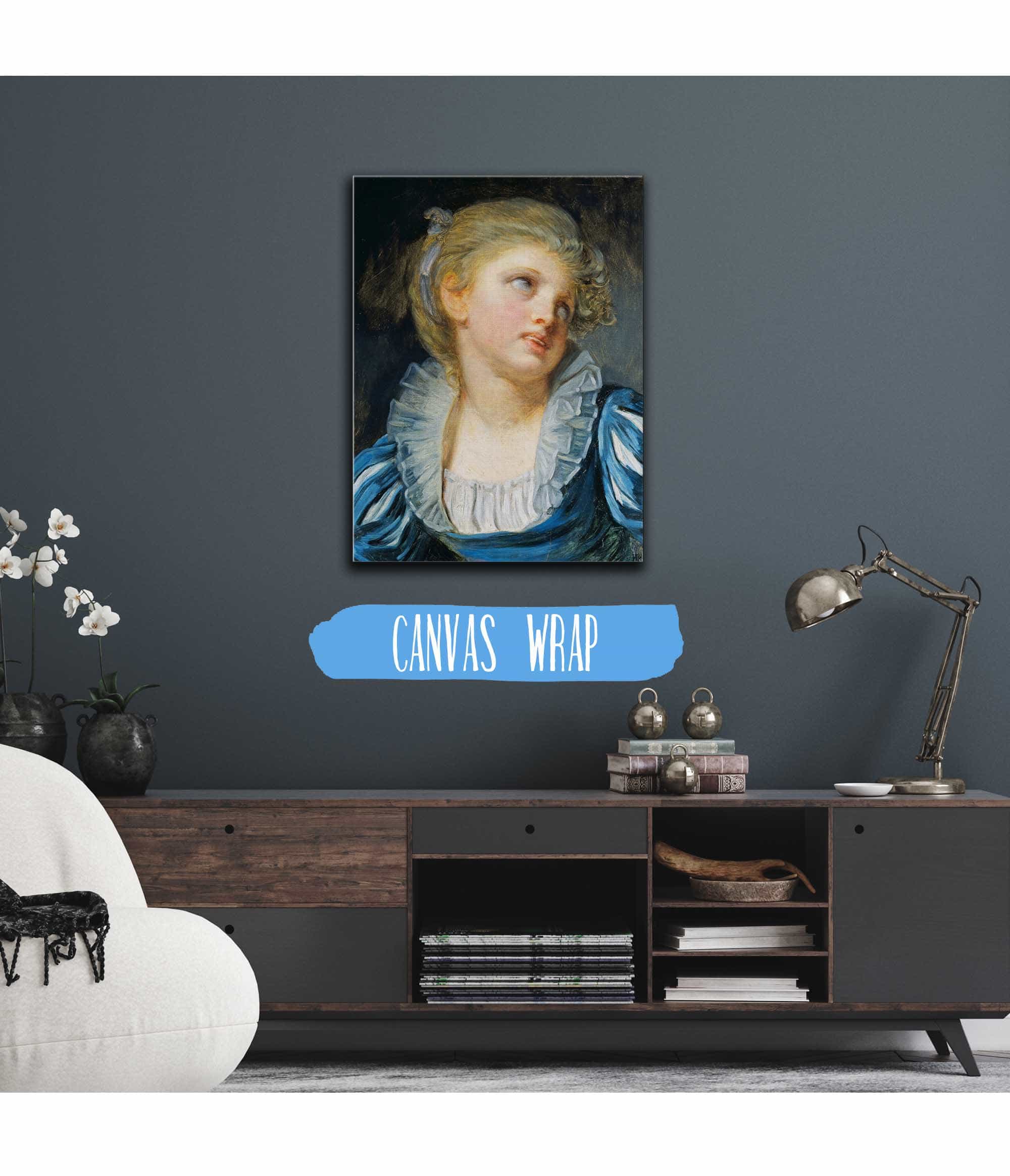 Girl In A Blue Dress by Jean Baptiste Greuze - Image 3