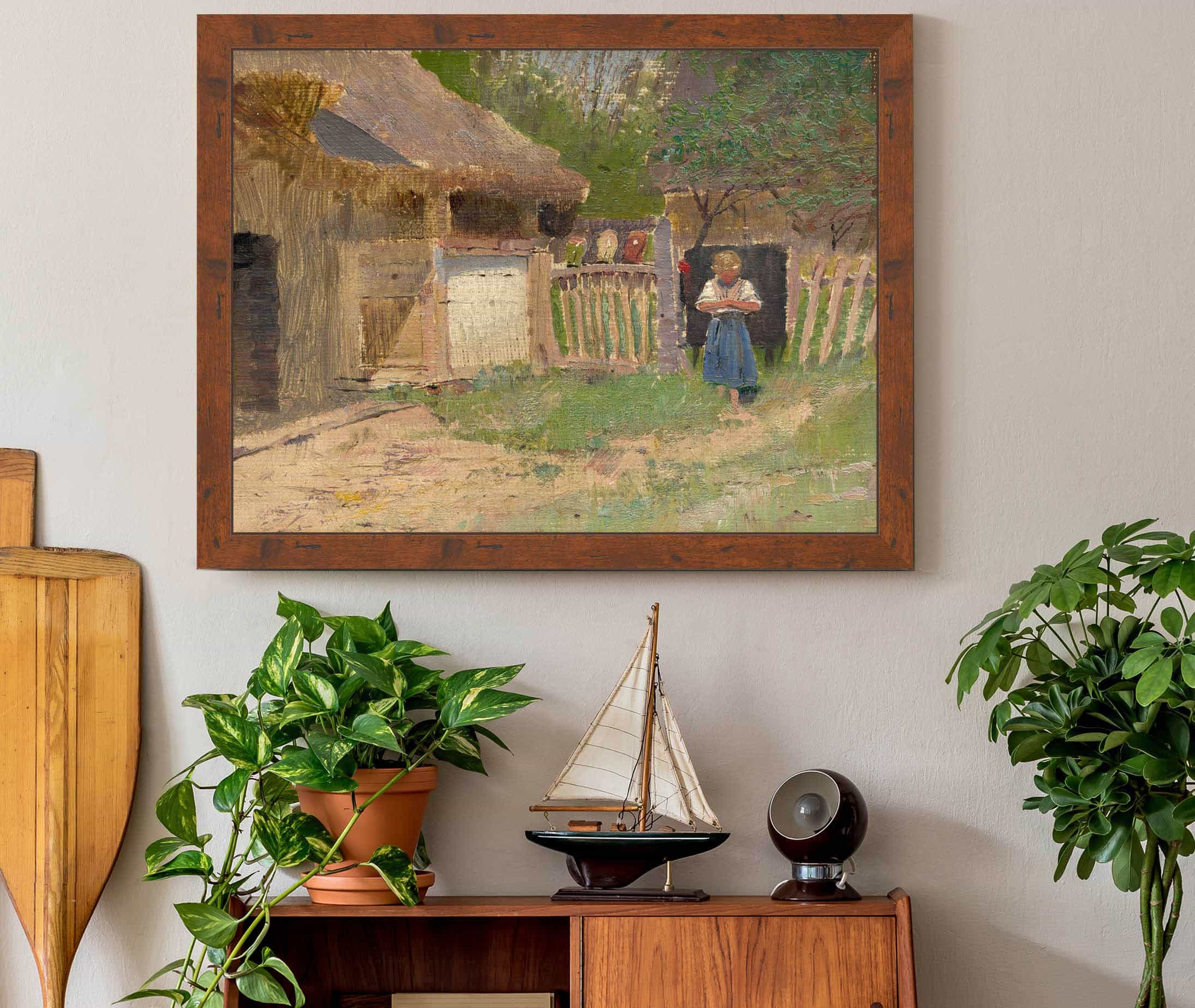 Girl In A Farmyard by Ladislav Mednyanszky - Image 2