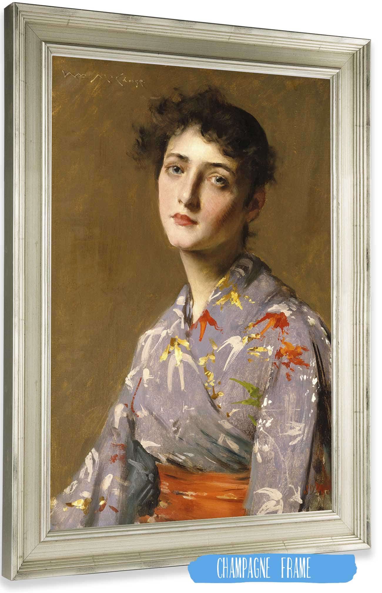 Girl In A Japanese Costume by William Merritt Chase