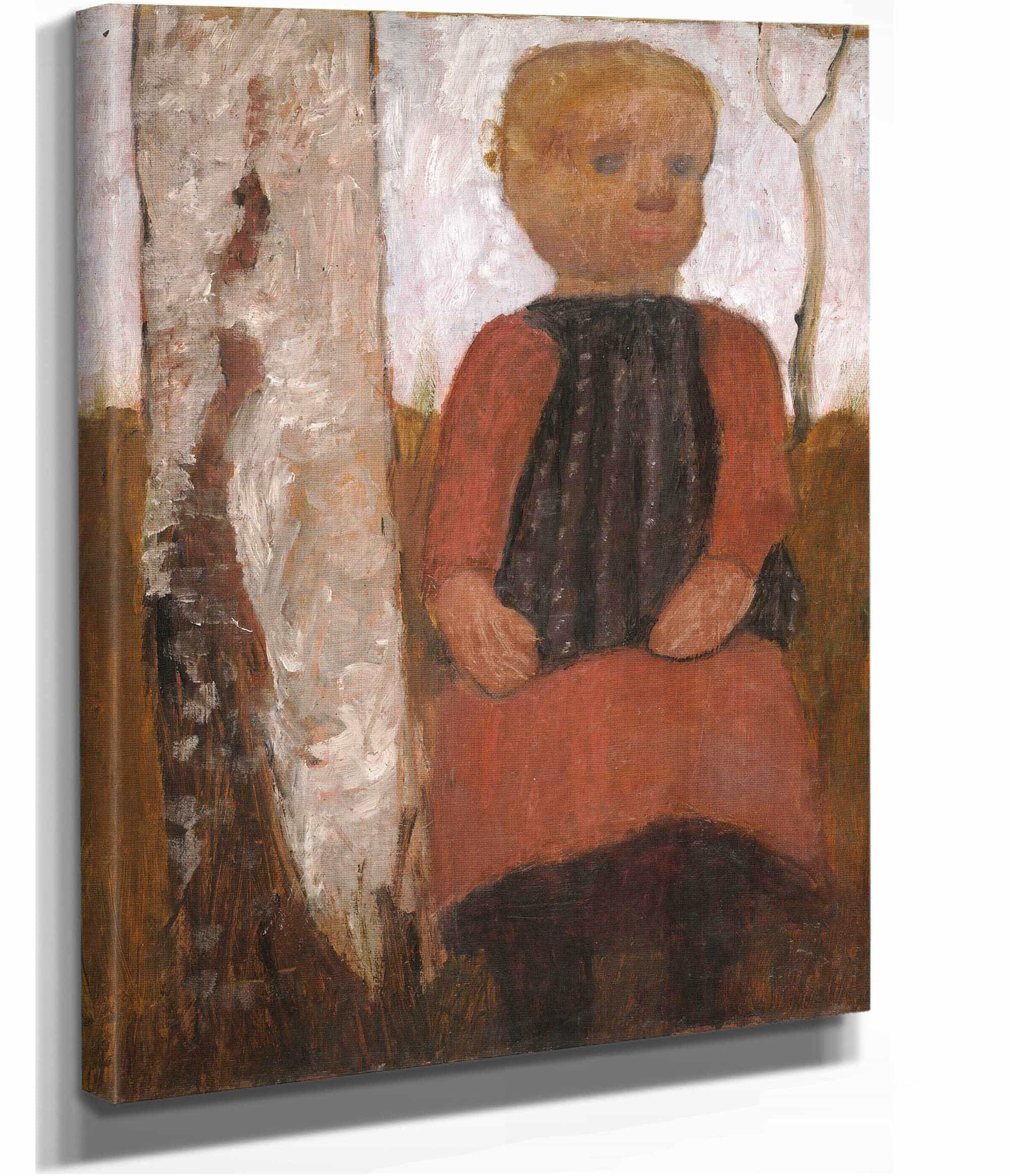 Girl In A Red Dress by Paula Modersohn Becker - Image 2
