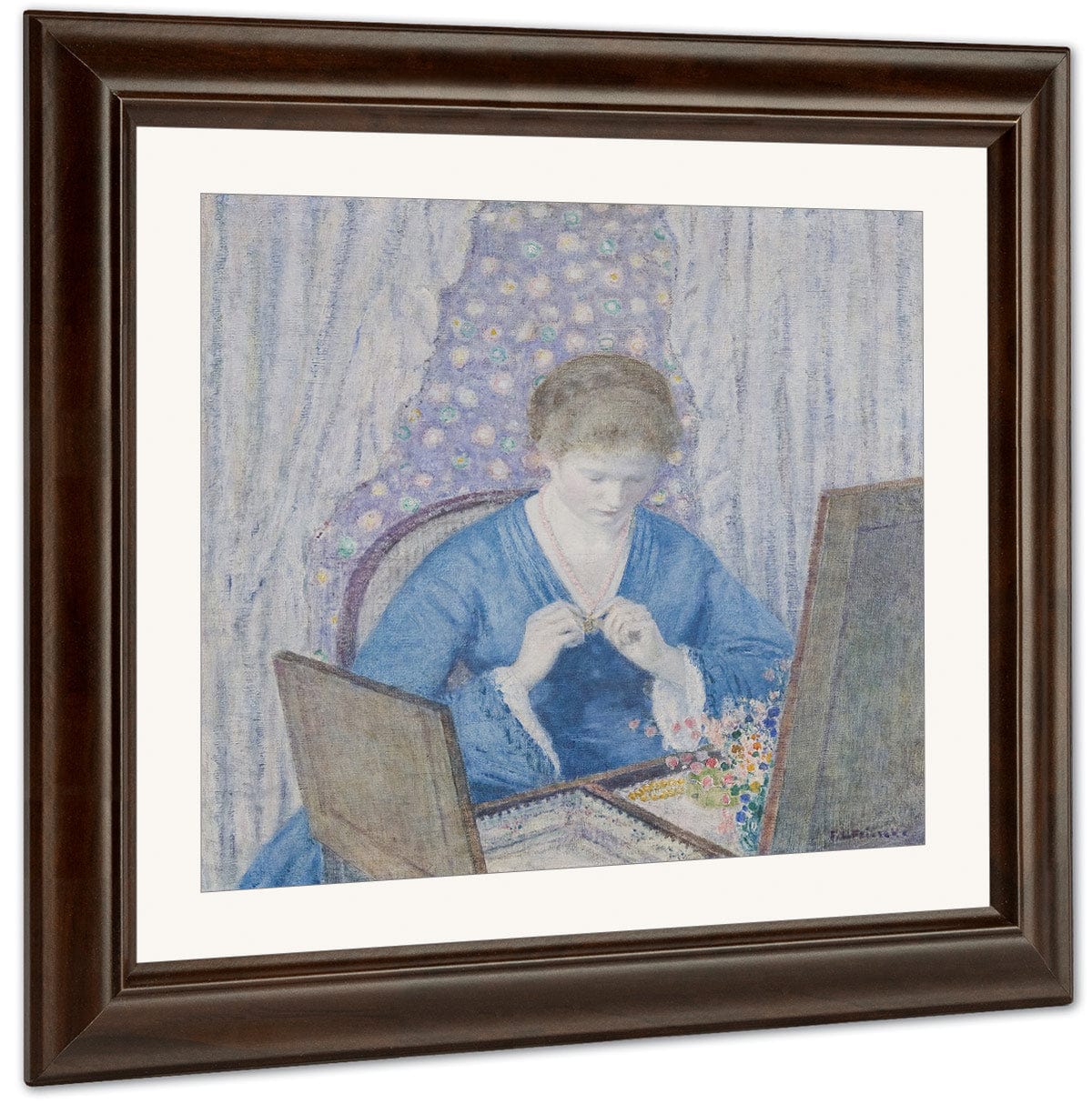 Girl In Blue By Frederick Carl Frieseke - Image 3
