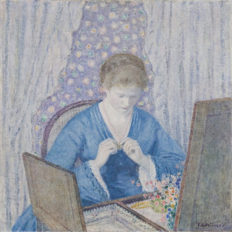 Girl In Blue By Frederick Carl Frieseke - Image 5