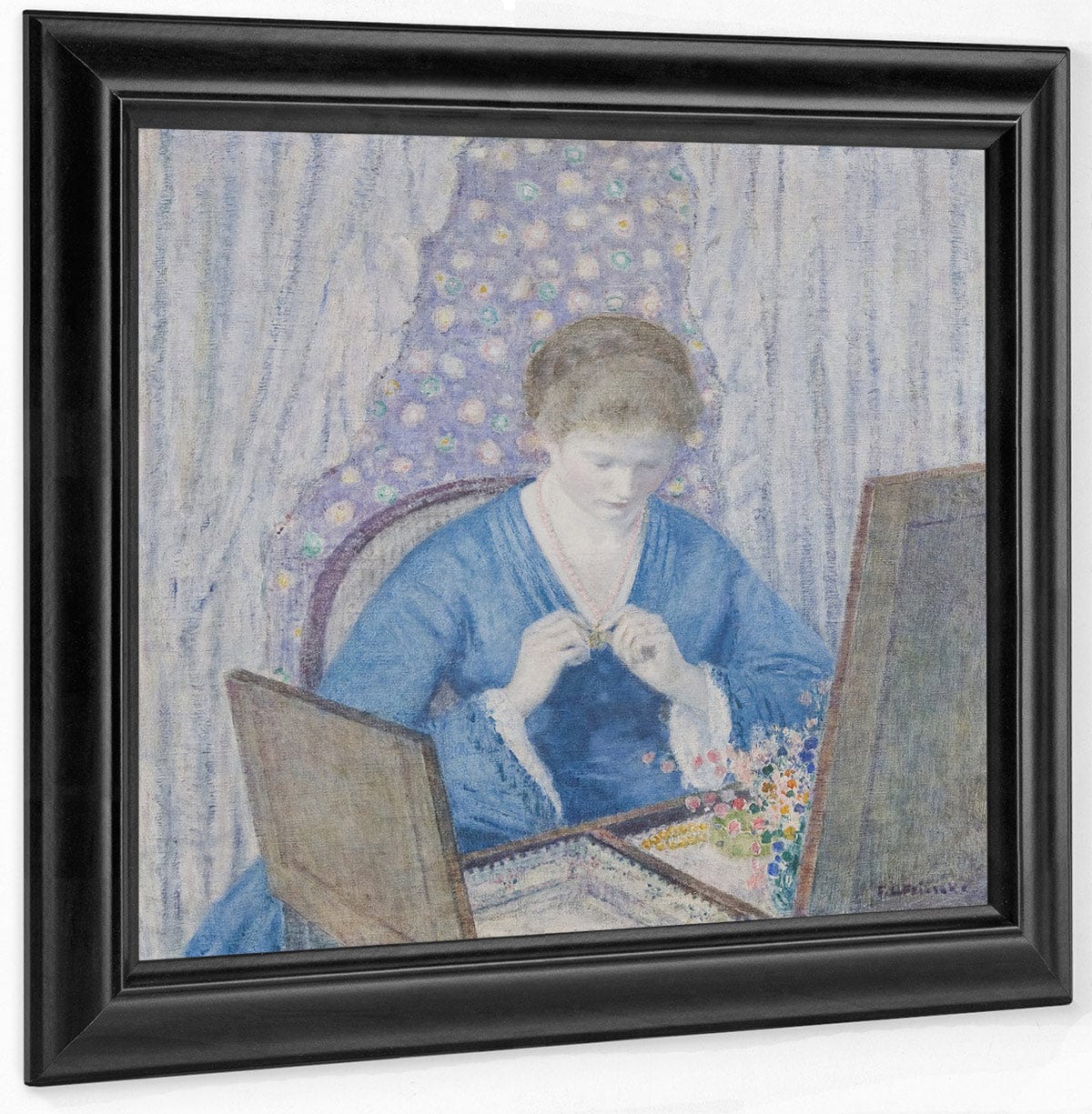 Girl In Blue By Frederick Carl Frieseke - Image 6