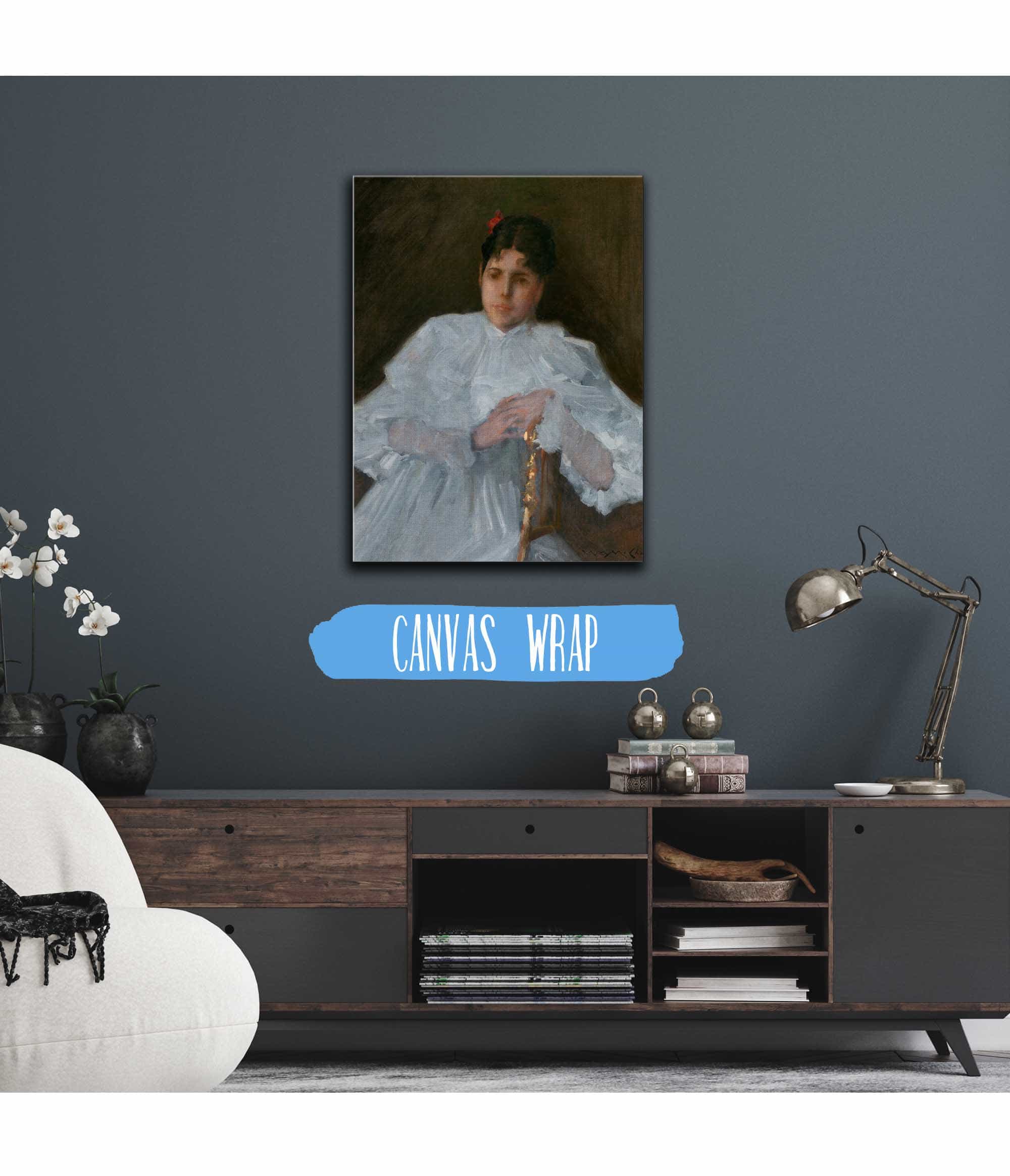 Girl In White by William Merritt Chase - Image 3