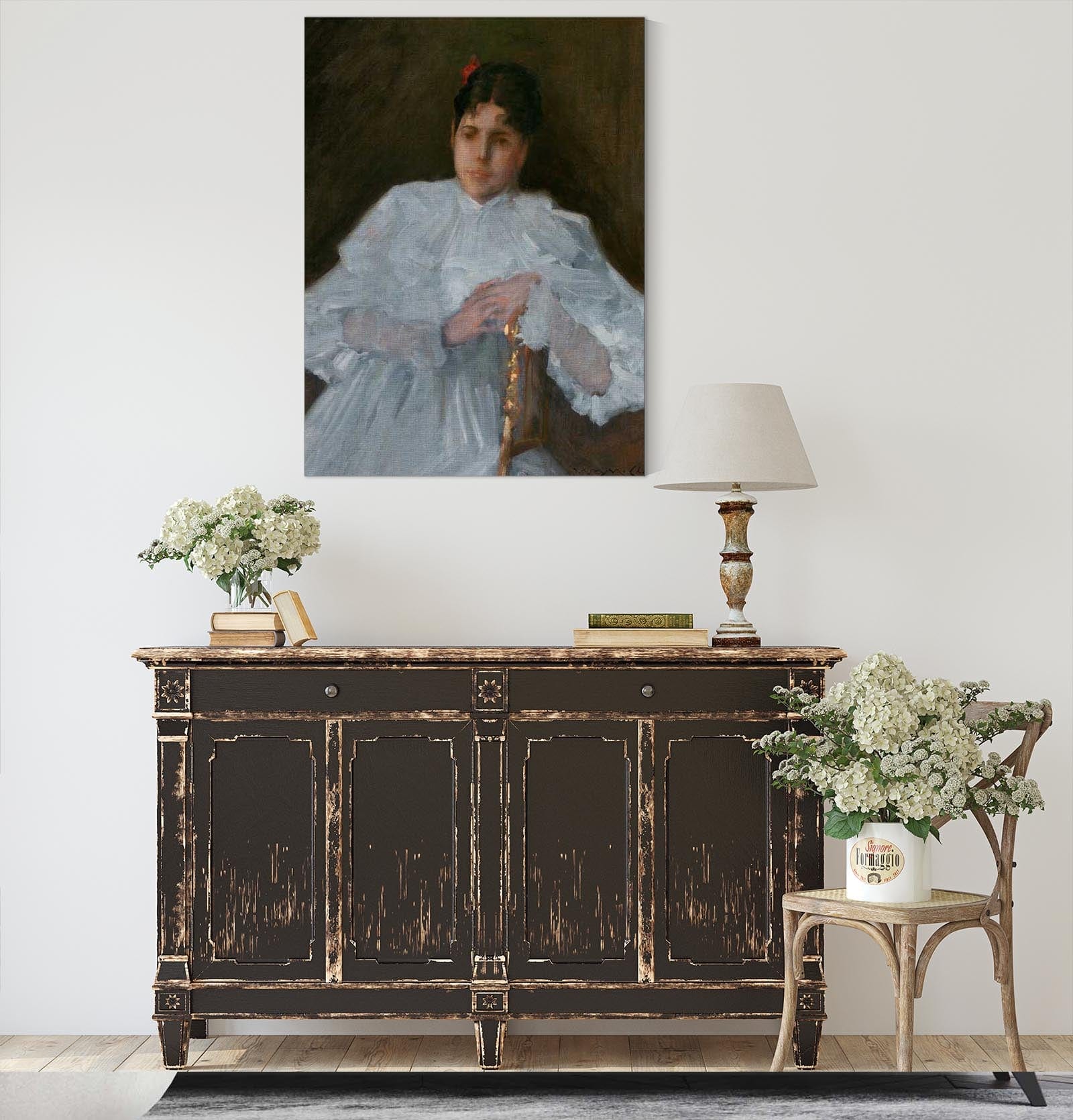 Girl In White by William Merritt Chase - Image 4
