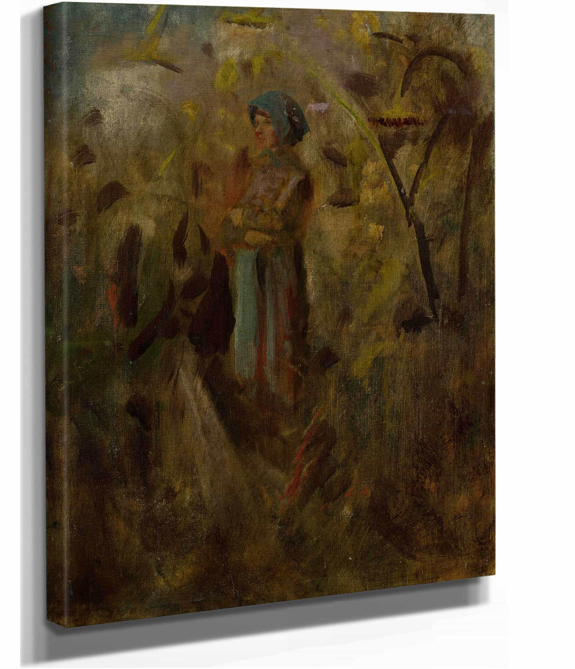 Girl On A Field by Ladislav Mednyanszky - Image 2