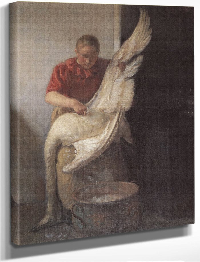 Girl Plucking A Swan 1900 By Anna Ancher