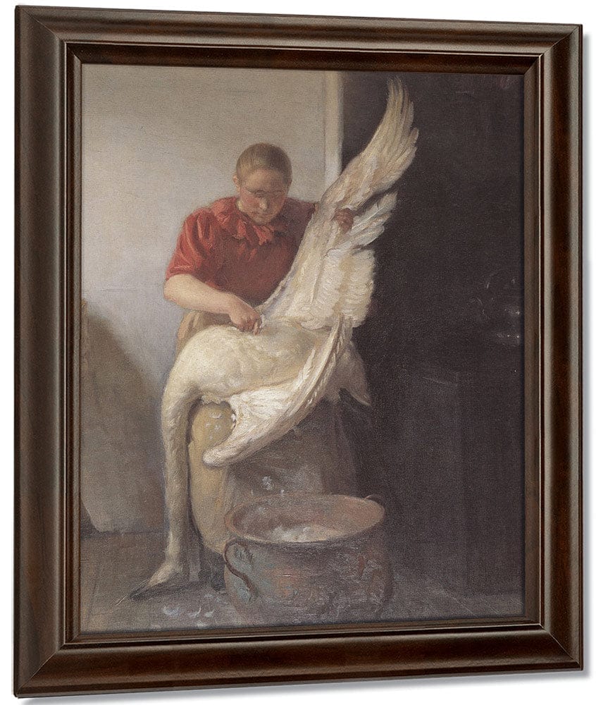 Girl Plucking A Swan 1900 By Anna Ancher - Image 5