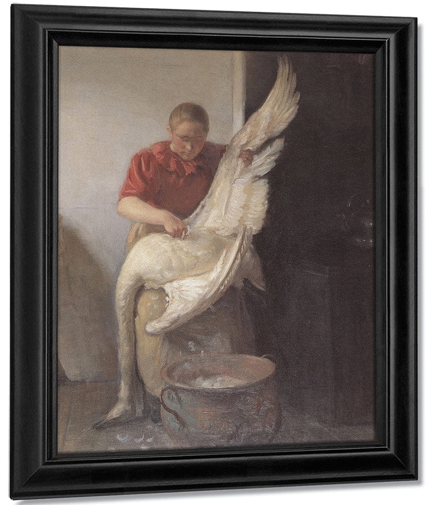 Girl Plucking A Swan 1900 By Anna Ancher - Image 7