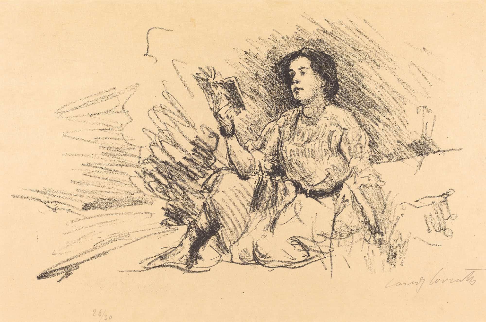 Girl Reading Lesendes Madchen by Lovis Corinth