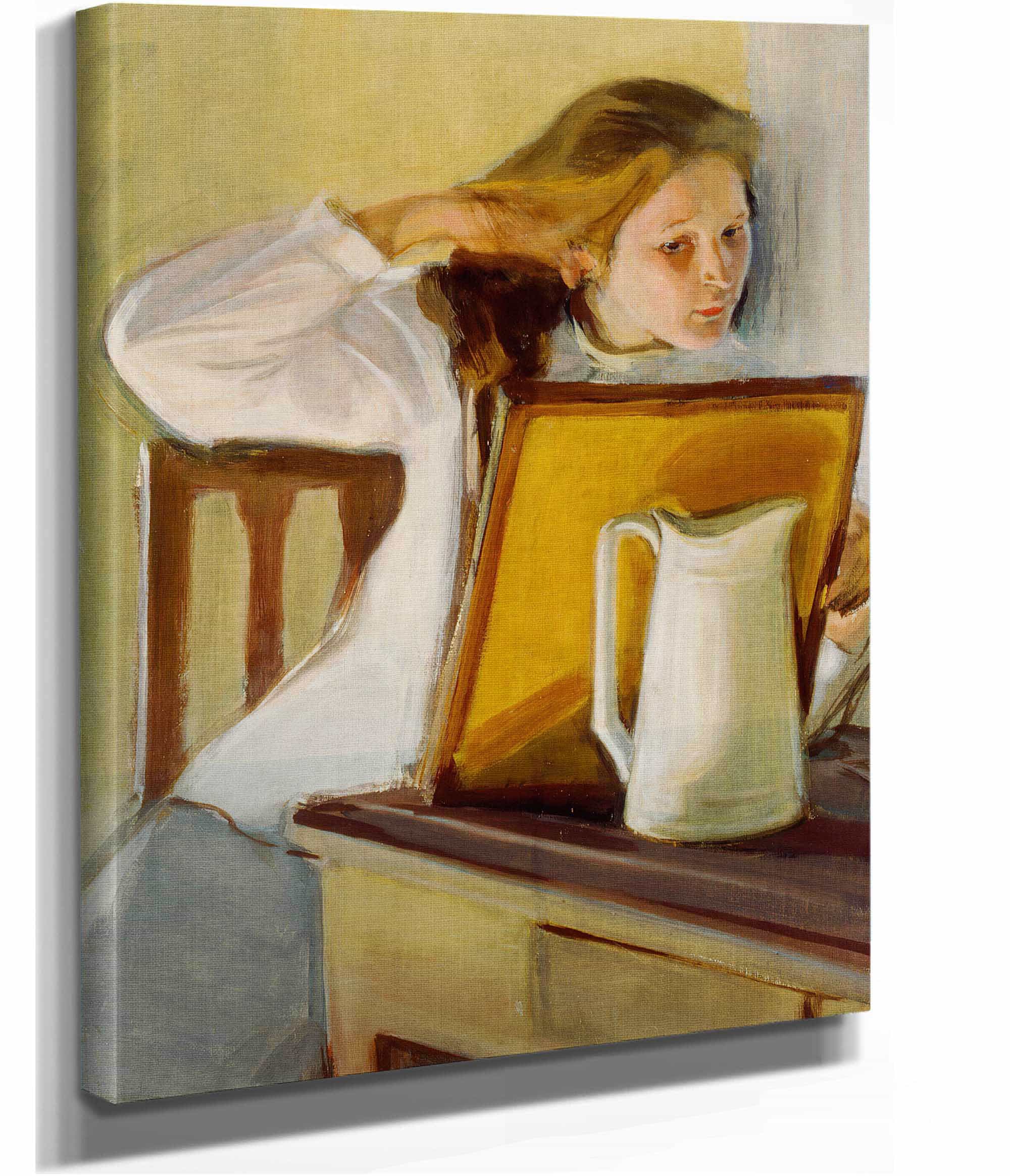 Girl Straightening Her Hair by Magnus Enckell - Image 2